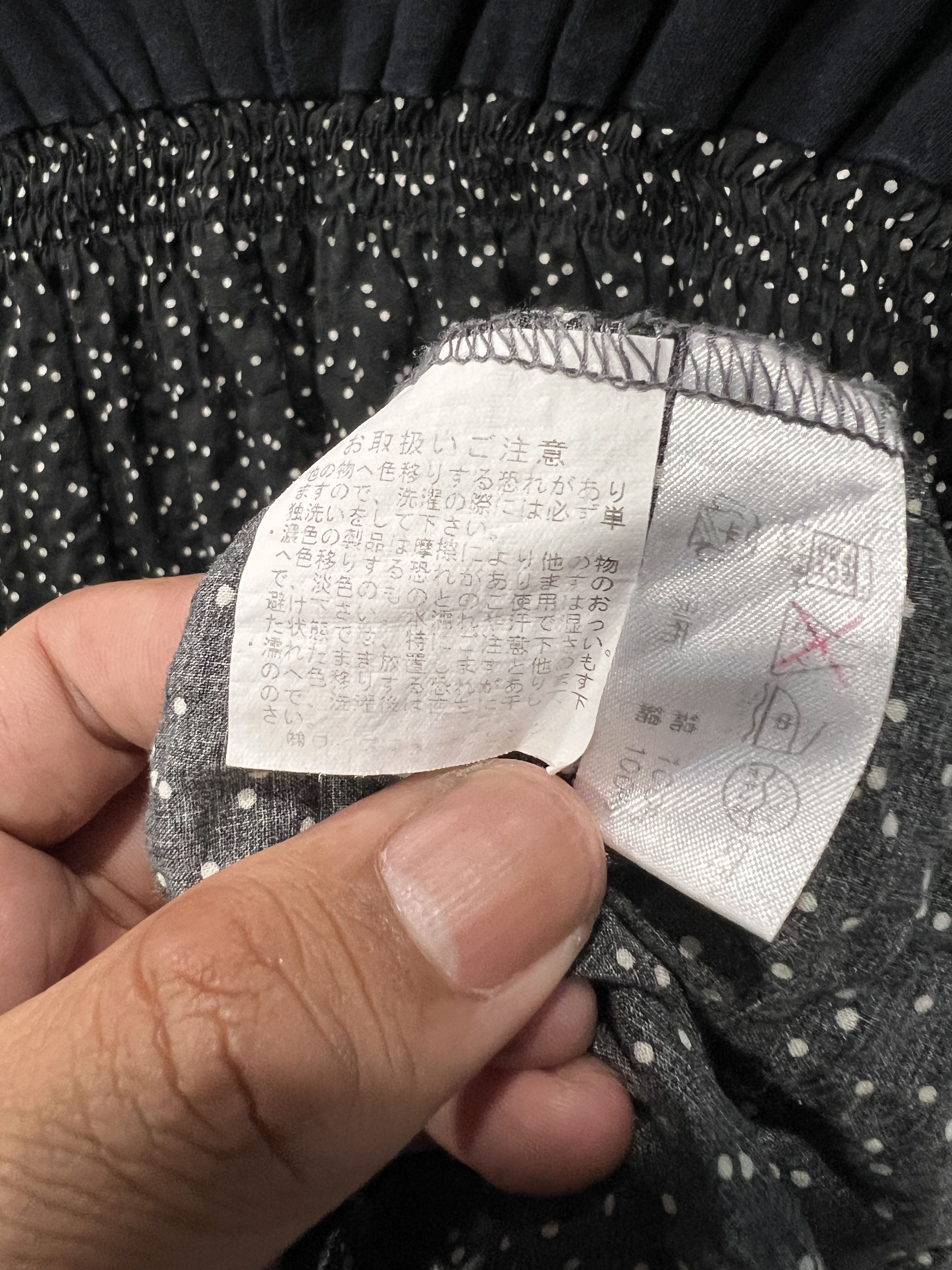 Y's Y's for living Yohji Yamamoto Dot Blouse GTMP386 Size XL / US 12-14 / IT 48-50 - 5 Thumbnail