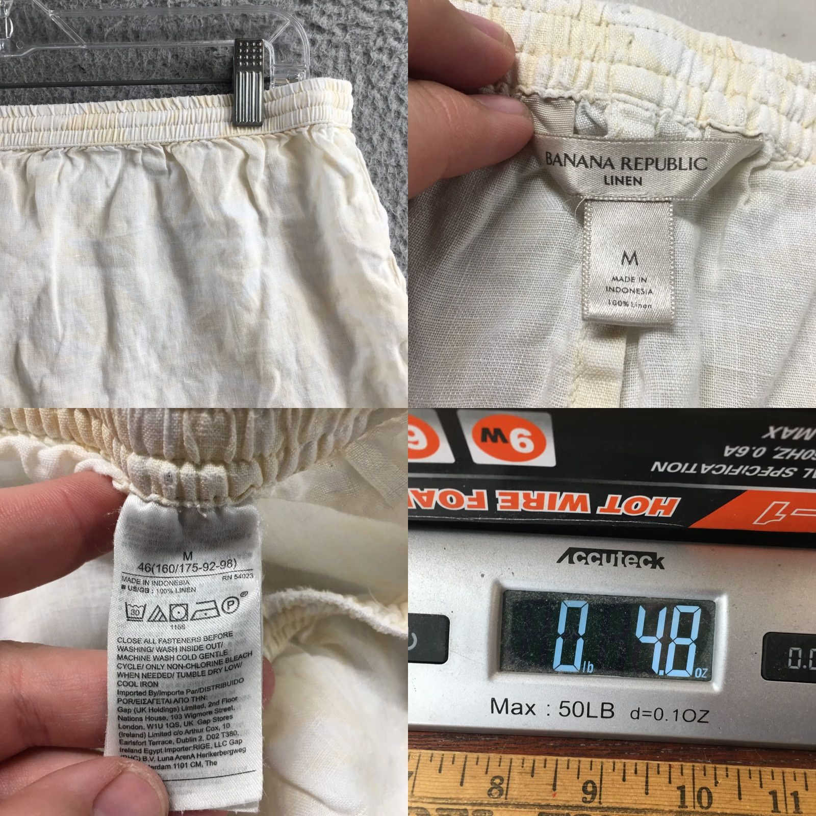 Banana Republic Banana Republic Linen Shorts Womens M Beige High Rise Drawstring Shirt? Size 32" / US 10 / IT 46 - 9 Thumbnail