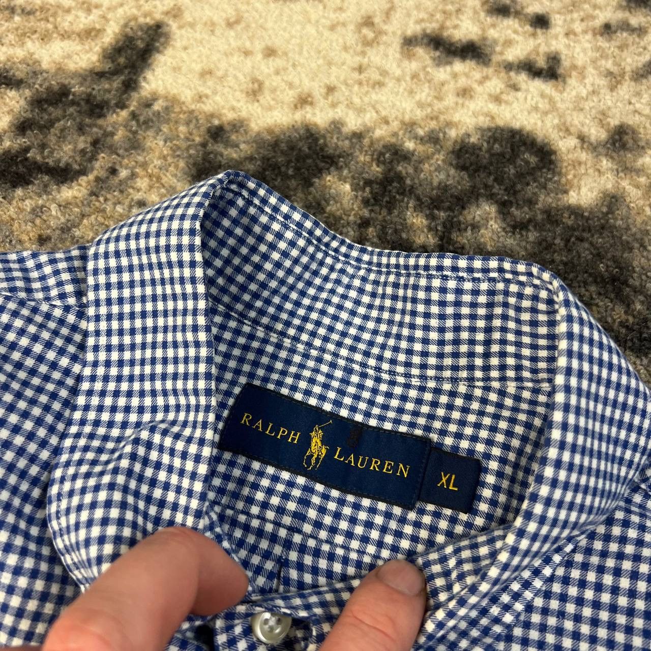 Polo Ralph Lauren Polo Ralph Lauren Mini Logo Luxury Checkered Button Up Shirt Size US XL / EU 56 / 4 - 5 Thumbnail