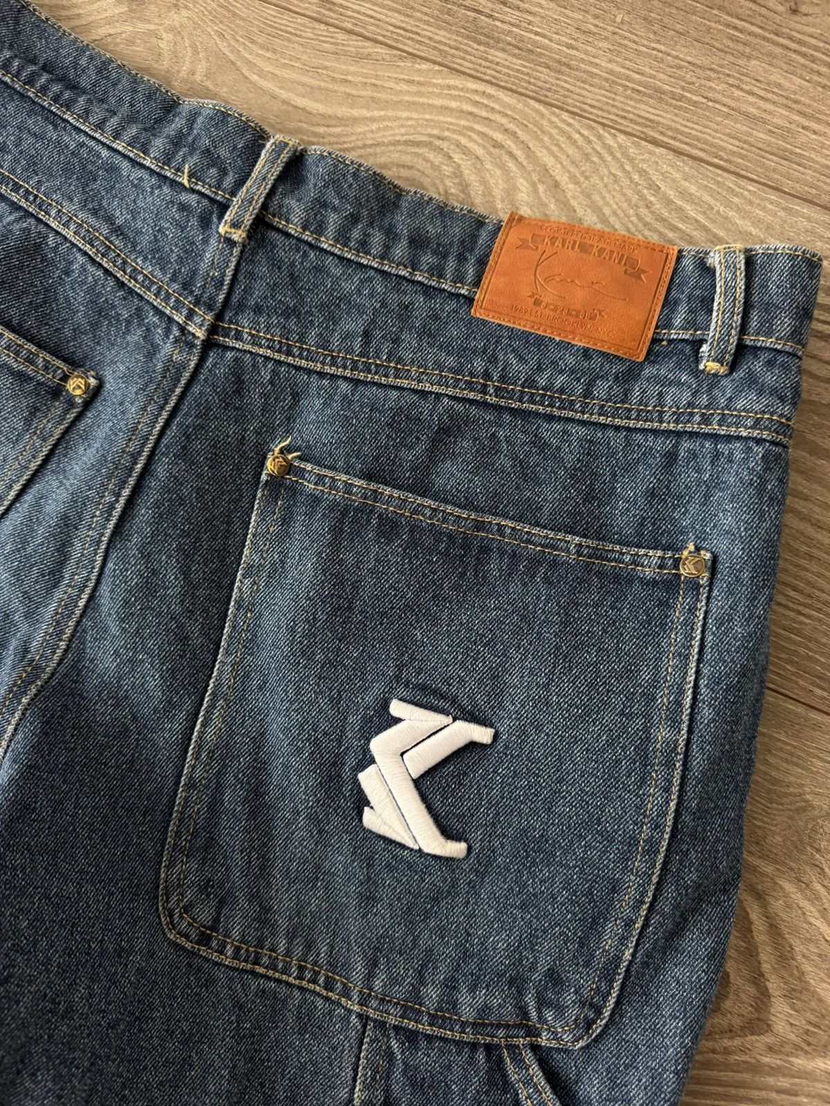 Karl Kani Karl Kani Embroidered Logo Rap Black Denim Unisex Jeans Size US 32 / EU 48 - 3 Thumbnail