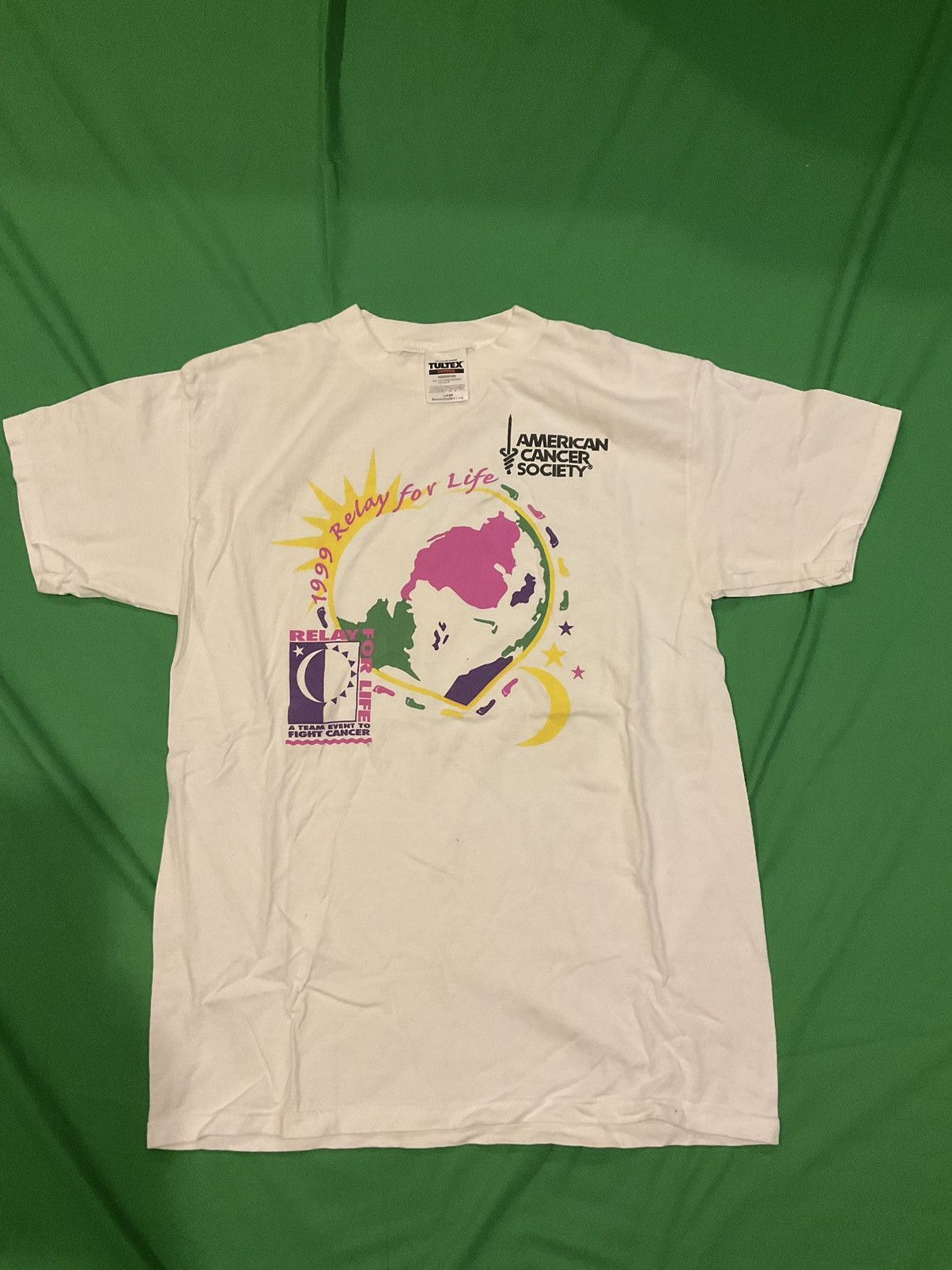Vintage Vintage American Cancer Society T Shirt Size US L / EU 52-54 / 3 - 1 Thumbnail