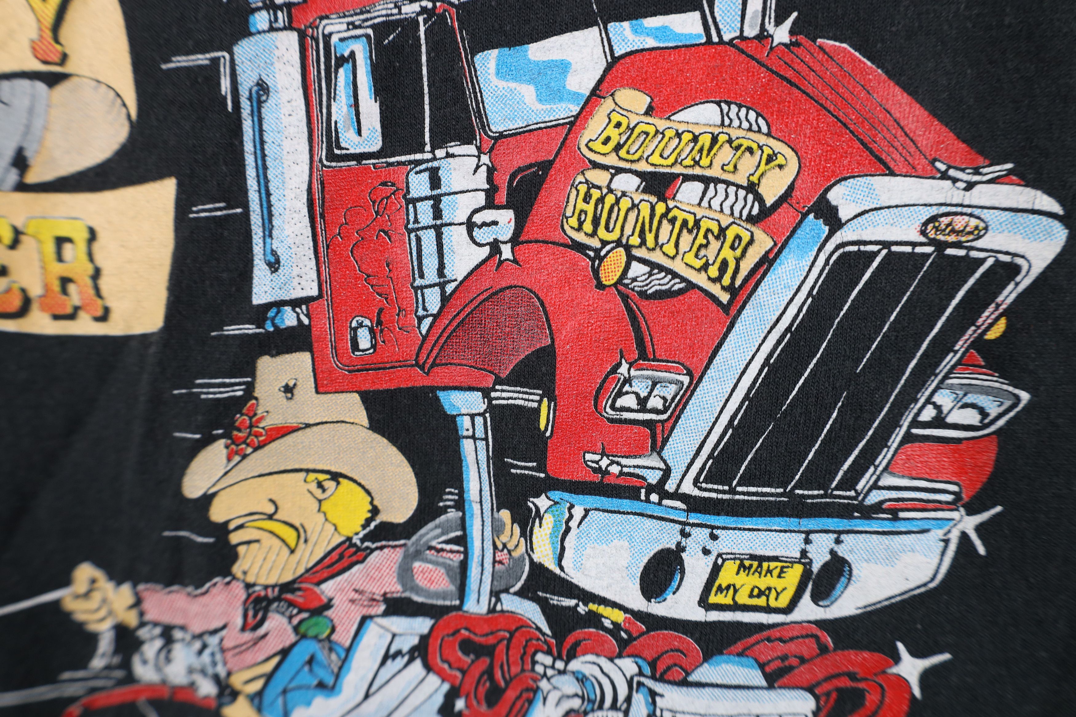 Vintage Vintage 80s The Bounty Hunter Truck Driver T-Shirt Black USA Size US M / EU 48-50 / 2 - 7 Thumbnail