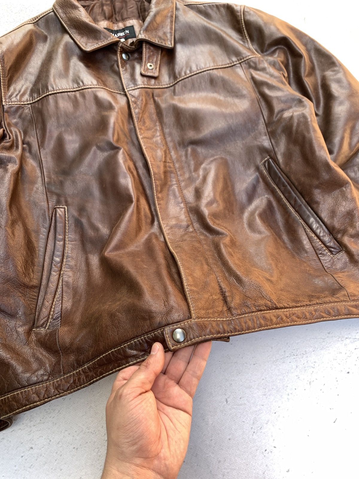 Japanese Brand × Vintage Vintage brown leather mabrun jacket Size US M / EU 48-50 / 2 - 6 Thumbnail