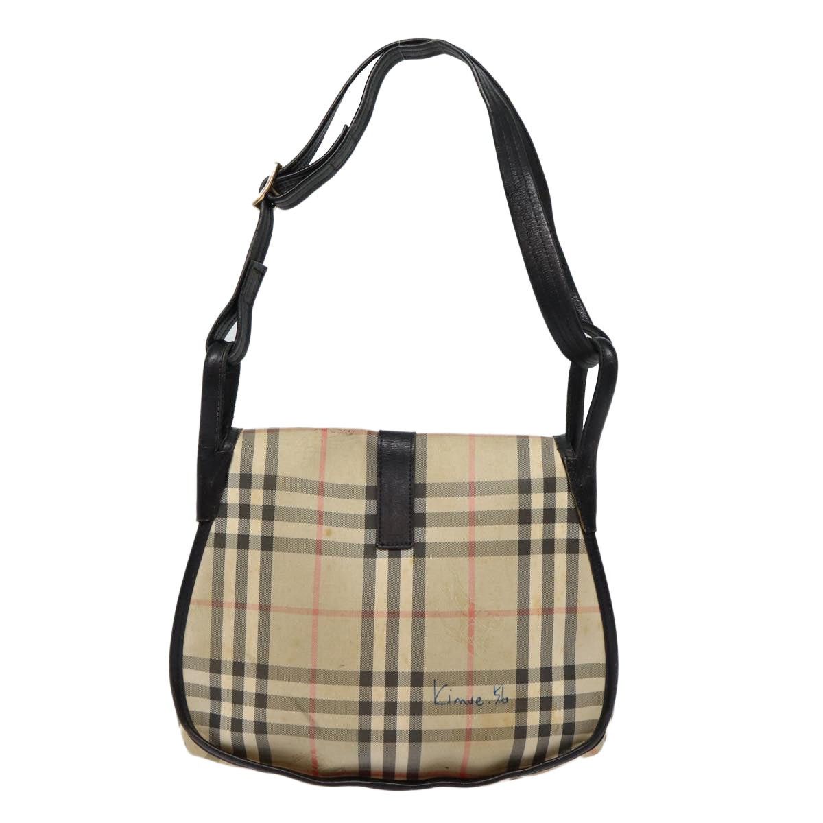 Burberry Burberry Nova Check Shoulder Bag Canvas Beige Black Silver Size ONE SIZE - 2 Thumbnail
