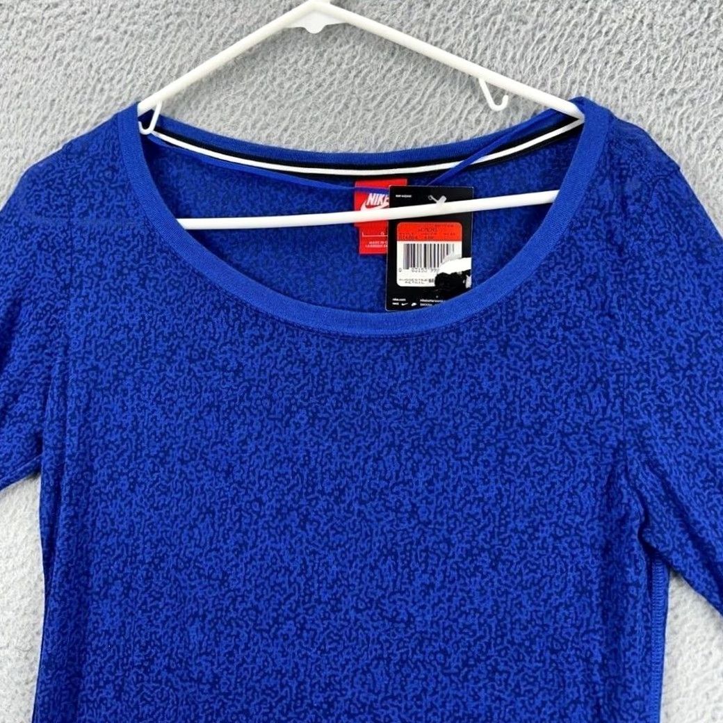 Nike Nike Cheetah Sweatshirt Womens Large Dark Blue Boat Neck Pullover Ladies NEW Size L / US 10 / IT 46 - 6 Thumbnail