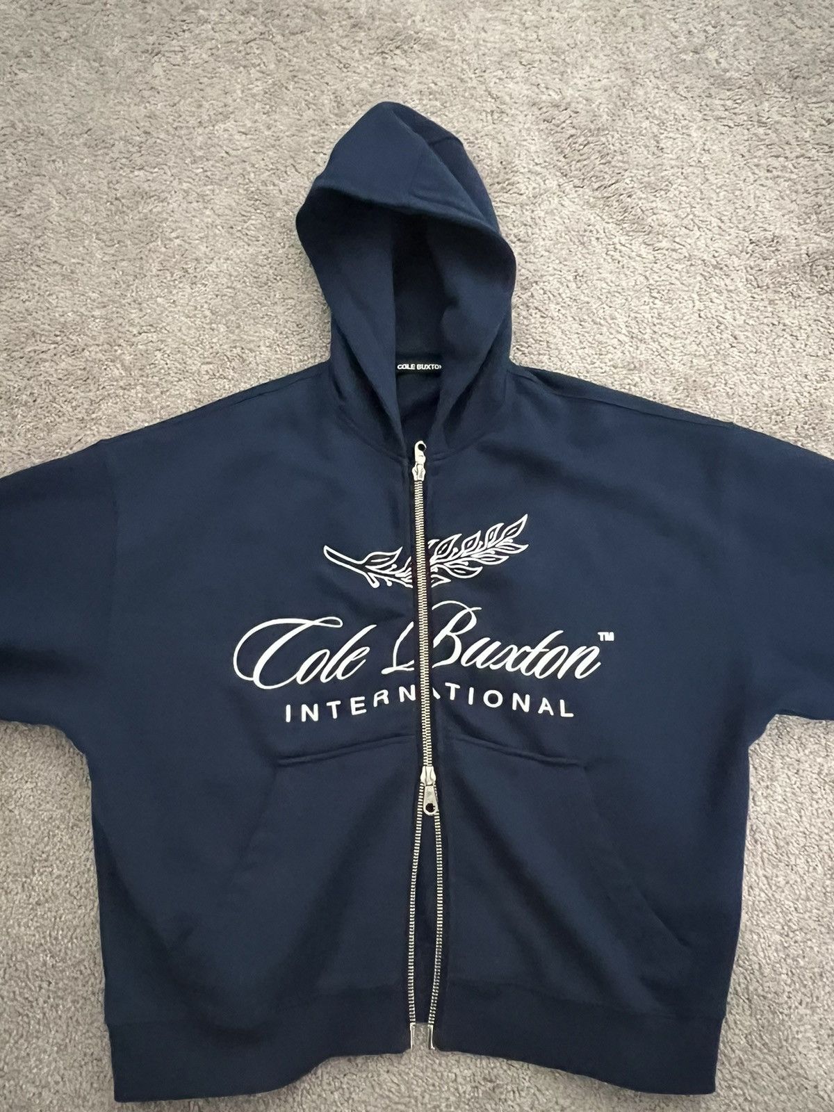 image of Cole Buxton Blue International Zip Hoodie, Men's (Size Small)