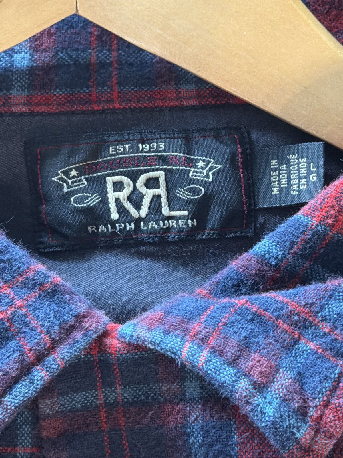 RRL Ralph Lauren RRL Plaid Flannel Club Shirt Size US L / EU 52-54 / 3 - 5 Thumbnail