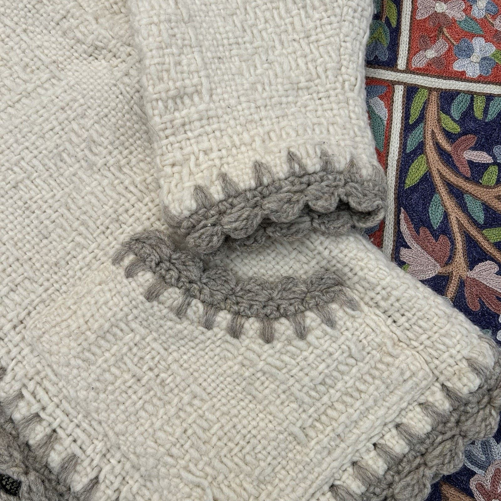 Vintage Yarina Wool Handknit Full Zip Cropped Hoodie Sweater Medium Size M / US 6-8 / IT 42-44 - 4 Thumbnail