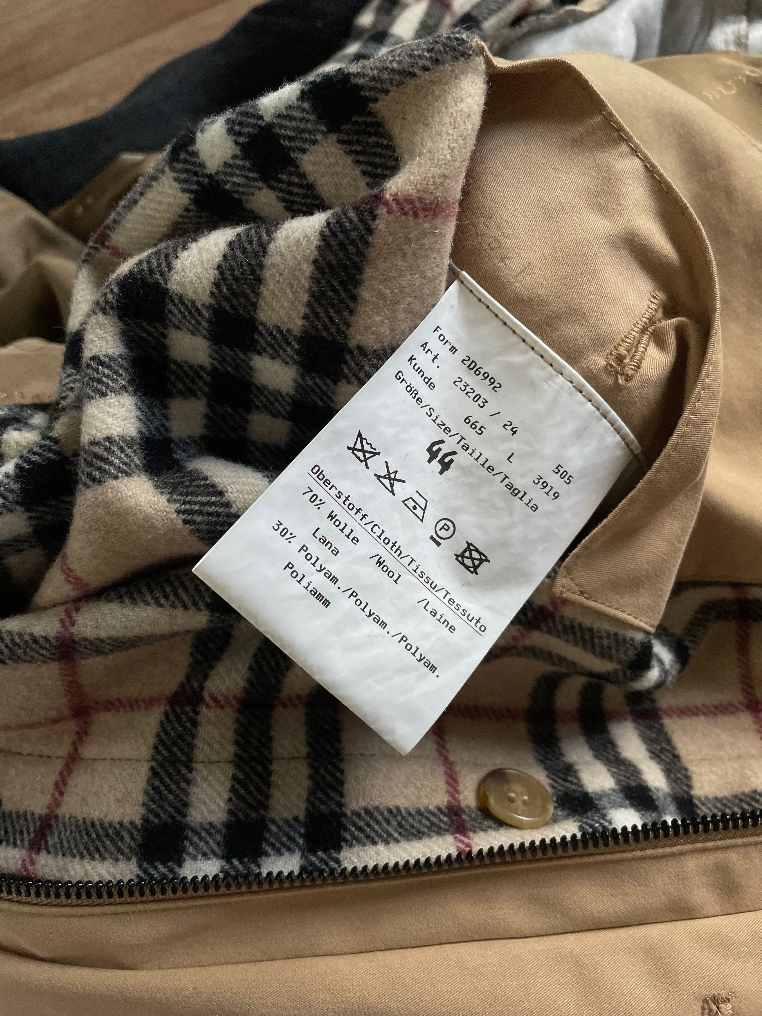 Vintage Vintage Burberry Beige Check Wool Cotton Trench Coat Jacket Grailed