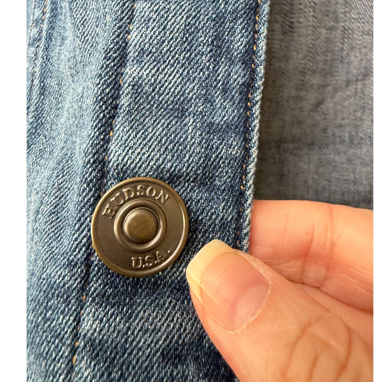 Hudson Outerwear Hudson Classic Medium Wash Denim Jacket Button Front XS Size XS / US 0-2 / IT 36-38 - 7 Thumbnail
