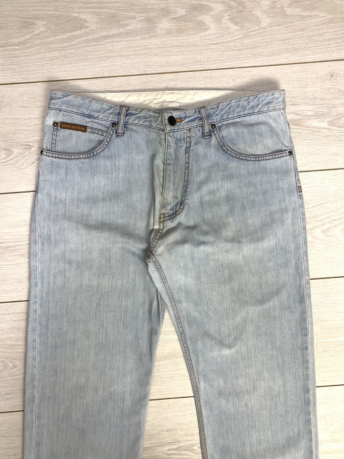 Louis Vuitton LOUIS VUITTON Pants Denim LV Embroidered leather Logo Size US 32 / EU 48 - 4 Thumbnail