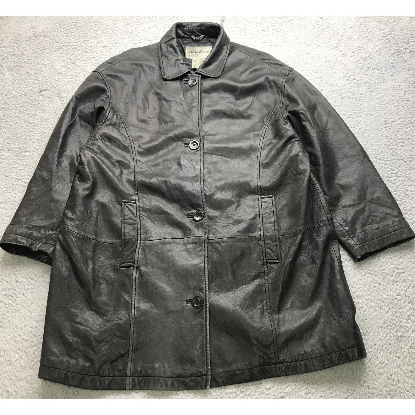 Eddie Bauer Eddie Bauer Genuine Leather Jacket Women's Large Long Sleeve Size L / US 10 / IT 46 - 1 Thumbnail