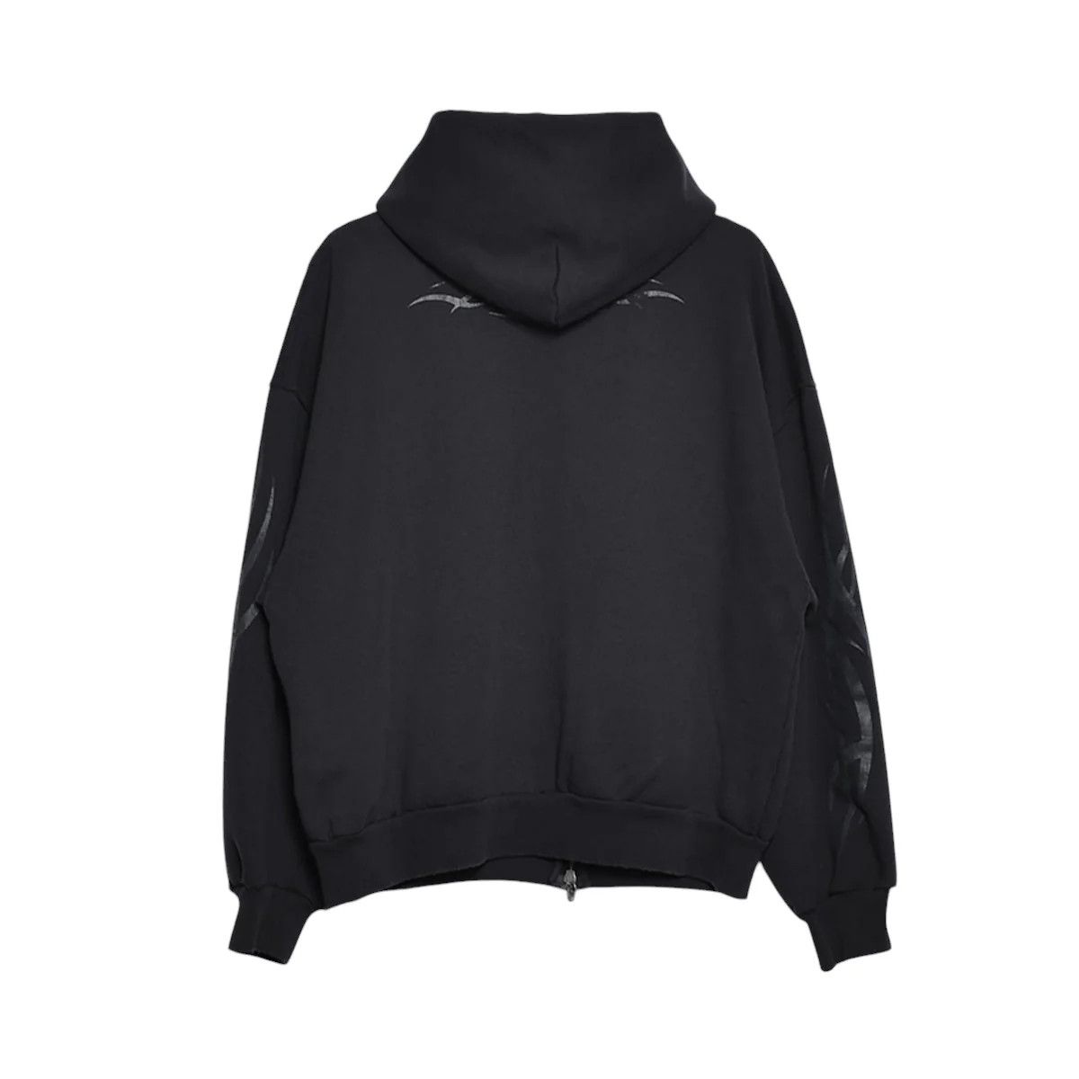 Balenciaga o1mt1gz1225 Tacky Zip-Up Hoodie Regular Fit in Black Size L / US 10 / IT 46 - 2 Thumbnail