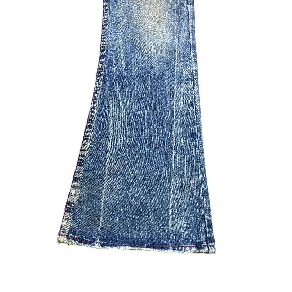Japanese Brand Ozz-First Pinball Mudwash Denim Flare Jeans Size US 33 - 10 Thumbnail