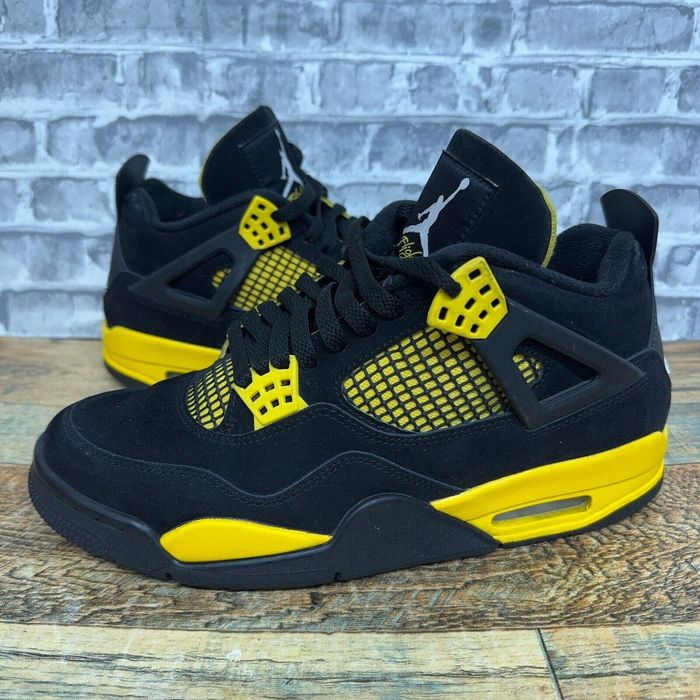 Jordan Brand Nike Air Jordan 4 Retro Thunder Black Tour Yellow
