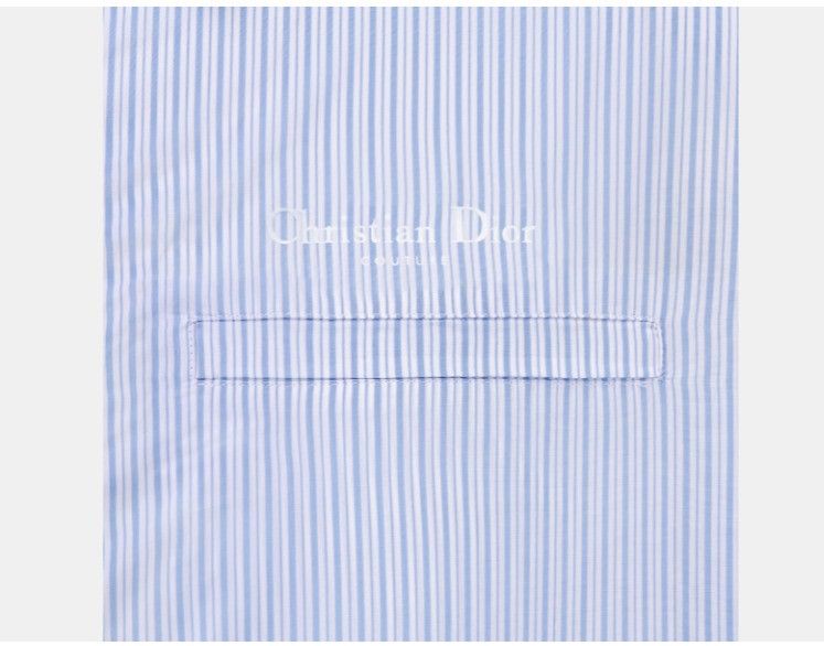 Dior o1w1db11224 Striped Cotton Poplin Couture Shirt in Blue Size US S / EU 44-46 / 1 - 3 Thumbnail