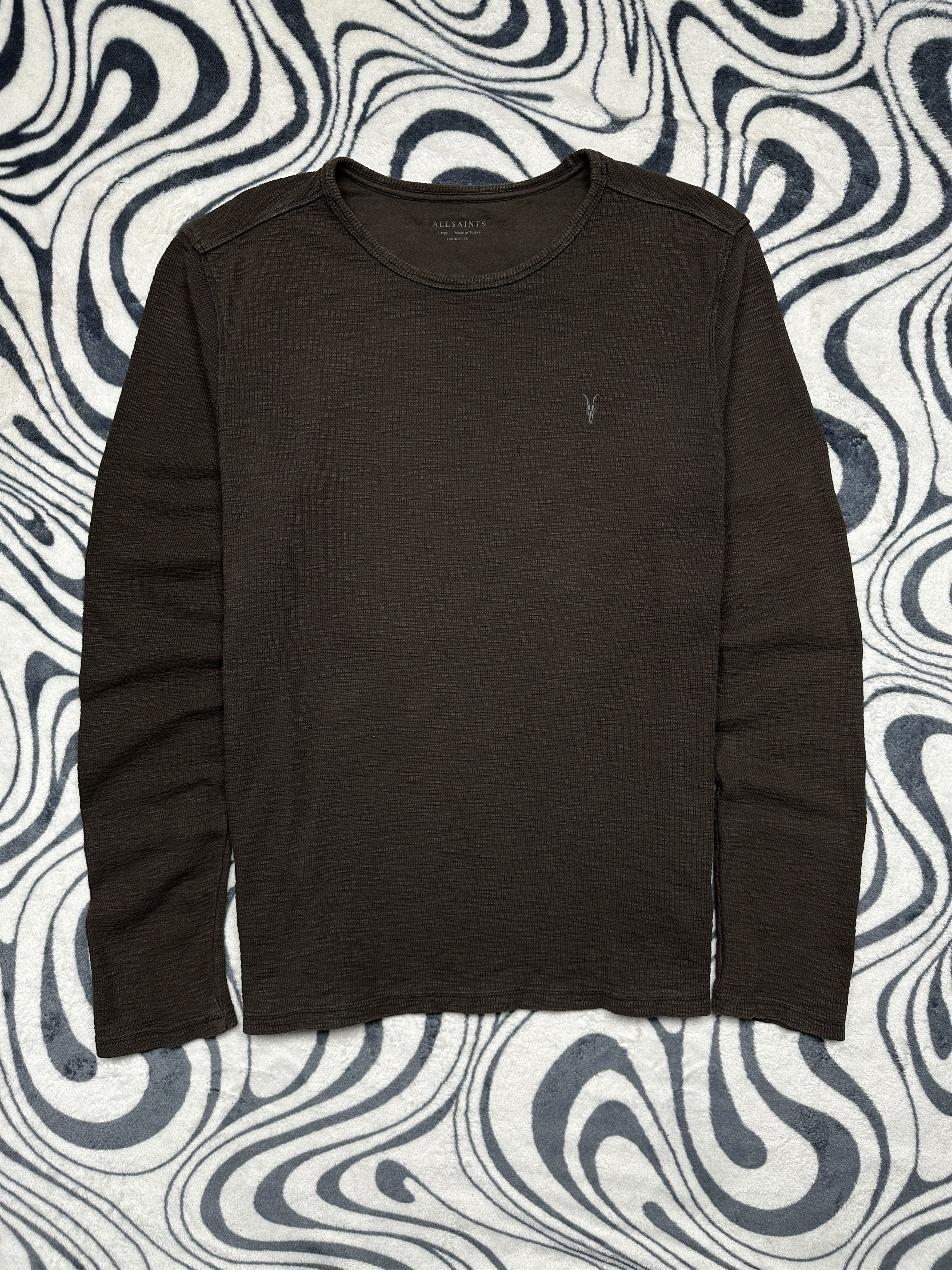 Allsaints Allsaints Mens Muse Crew Neck Sweater Size US L / EU 52-54 / 3 - 1 Thumbnail