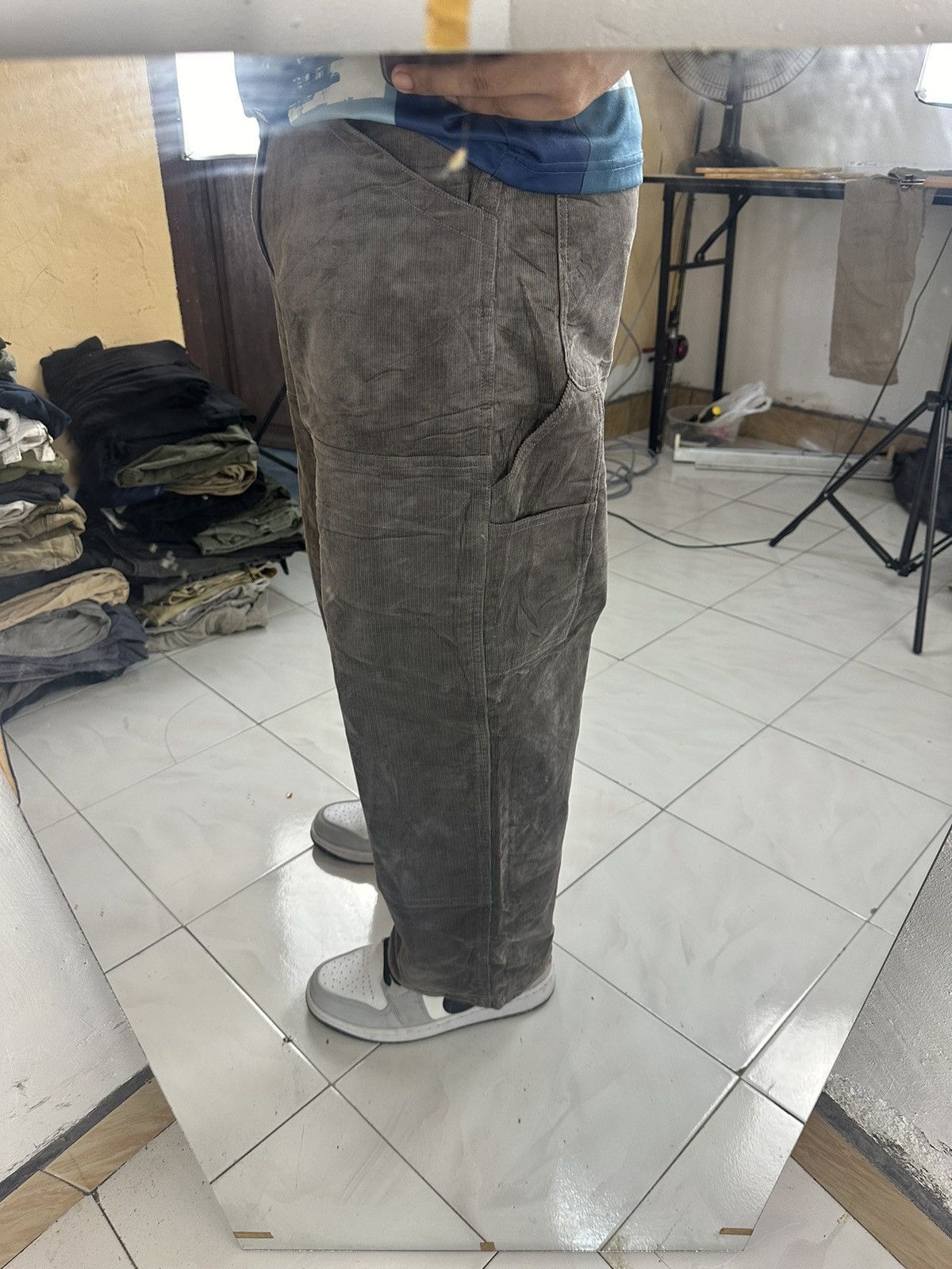 Japanese Brand Carpanter Conduroi Double Knee Vintage Baggy Carhatt Style Size US 31 - 21 Thumbnail