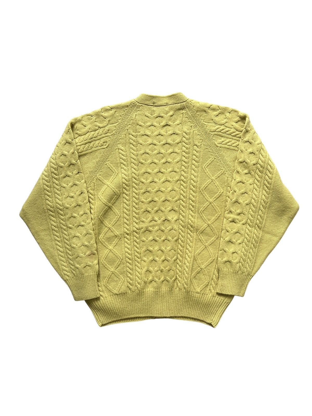 CLOSED × Marithe + Francois Girbaud 1990s Closed MFG Lambswool Cable Knit Cardigan Size US L / EU 52-54 / 3 - 2 Thumbnail