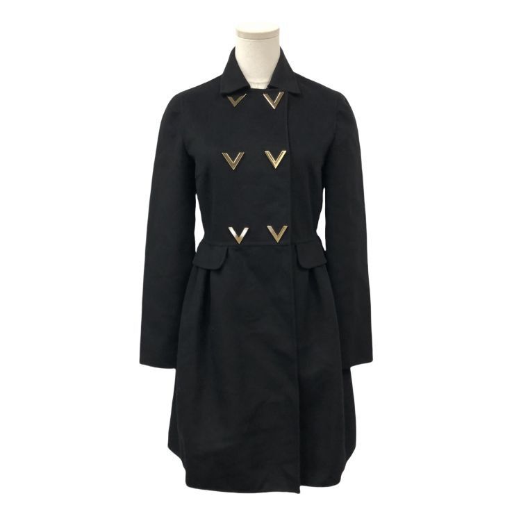 Valentino Valentino V-Hardware Wool Angora Coat Size 38 Size XS / US 0-2 / IT 36-38 - 1 Thumbnail