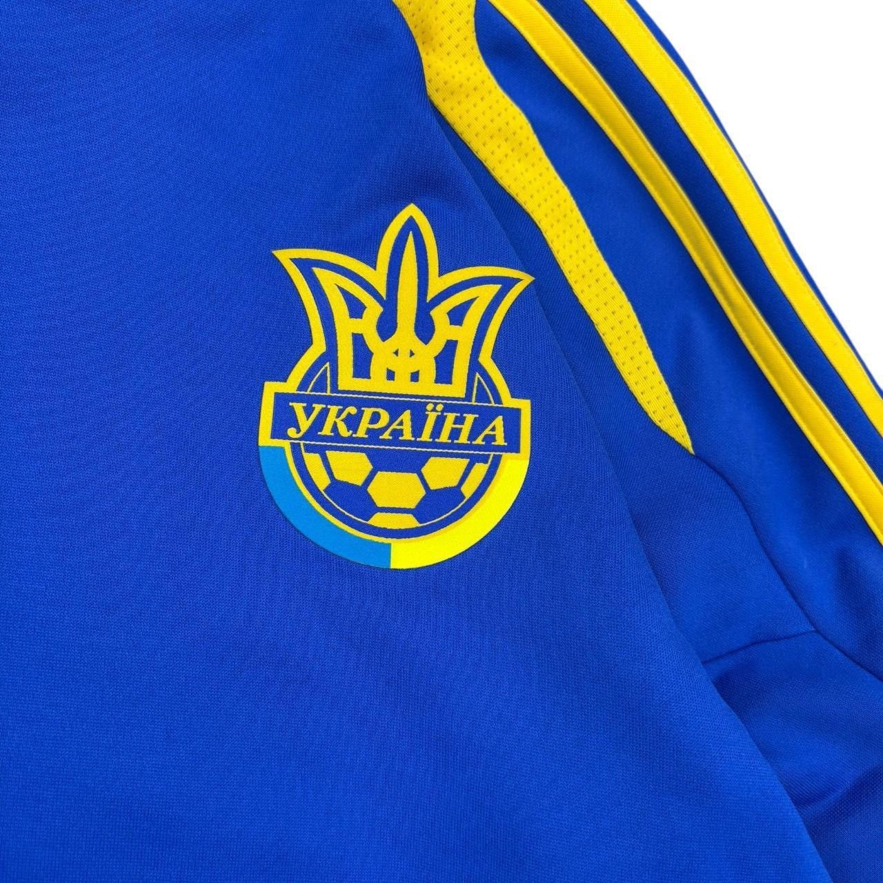 Adidas Adidas Ukraine Soccer Training Mock Neck Jersey Size M Size US M / EU 48-50 / 2 - 3 Thumbnail