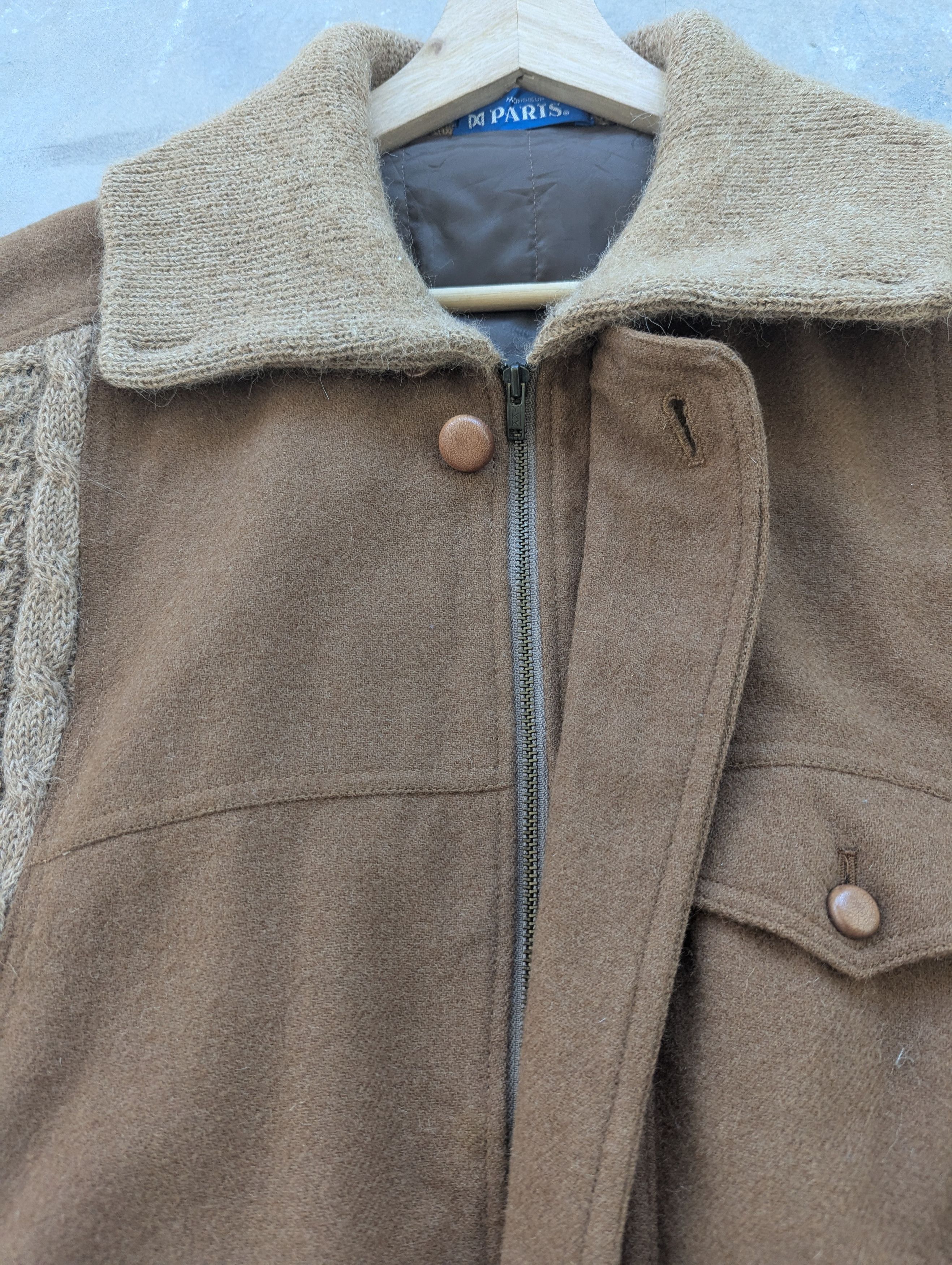 Le Grande Bleu (L.G.B.) × Vintage 🇯🇵 Vintage 90s Wool Jacket Knitted Style By Monsieur Paris Size US M / EU 48-50 / 2 - 8 Thumbnail
