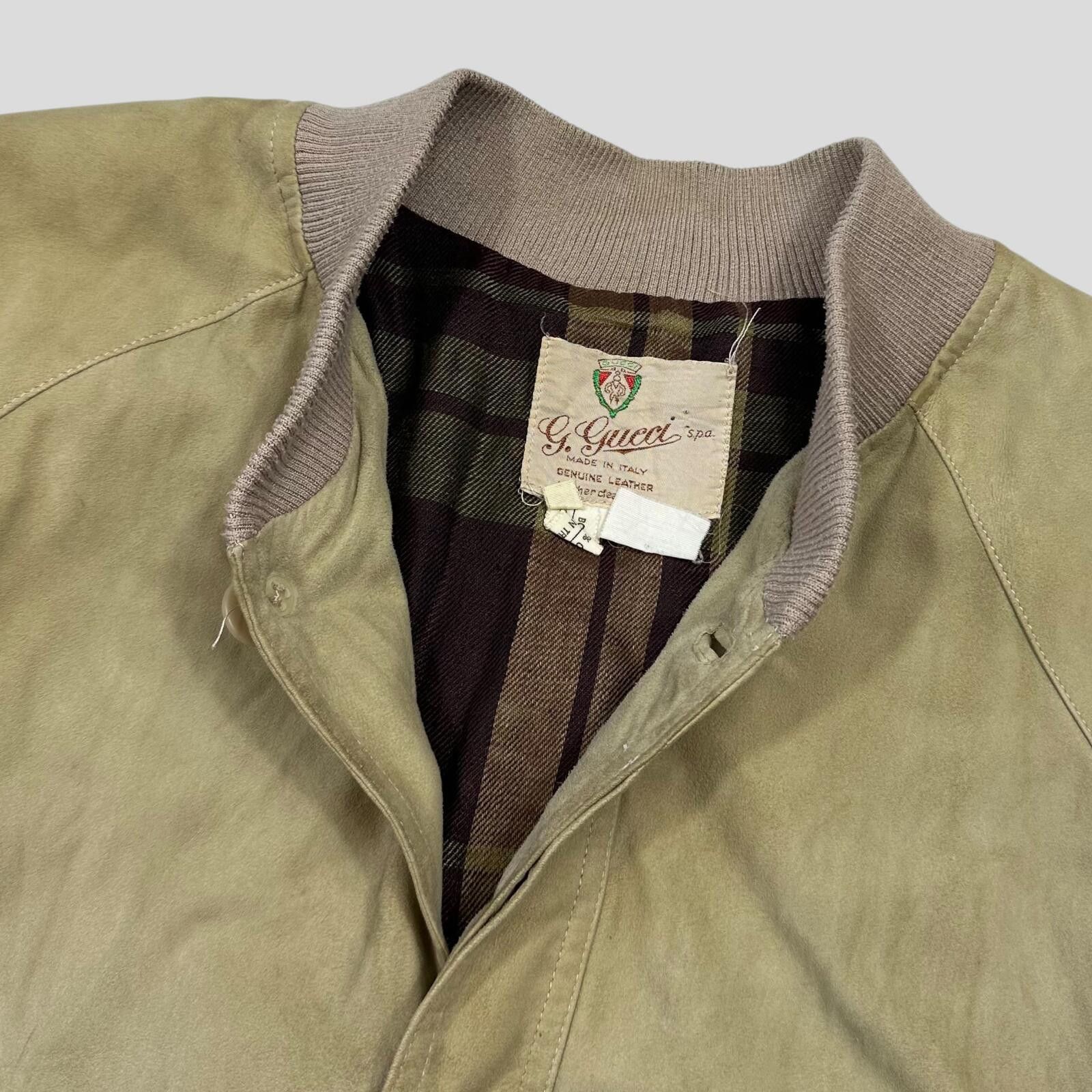 Gucci Gucci 1970’s Suede Leather Flannel Lined Flight Jacket - L Size US L / EU 52-54 / 3 - 5 Thumbnail