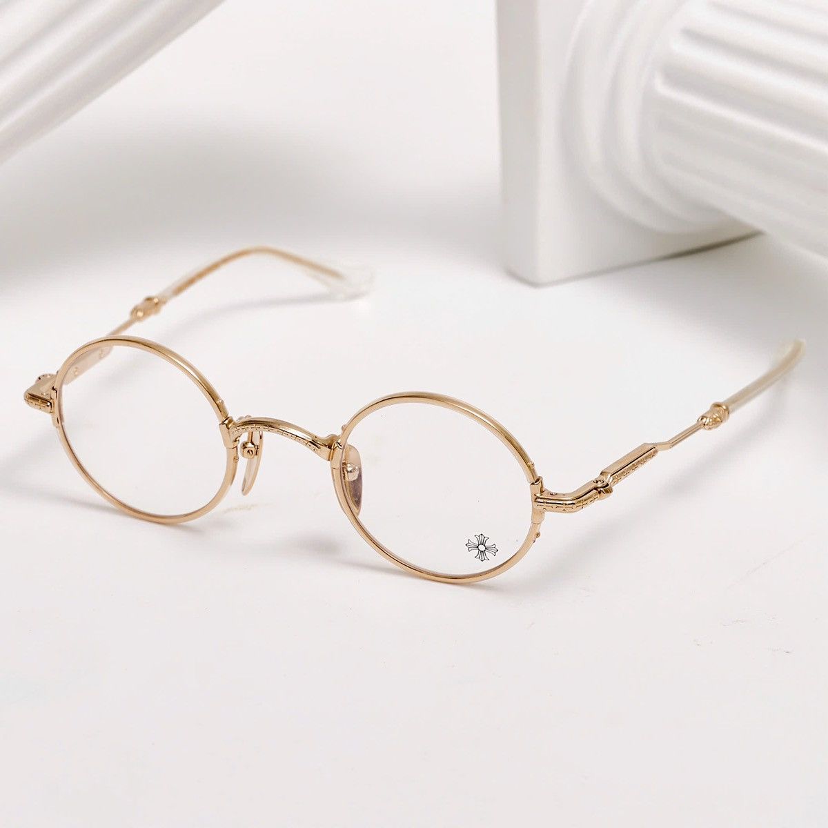 Chrome Hearts CHROME HEARTS EDITH F CRYSTAL /GOLD PLATED GLASSES Size ONE SIZE - 2 Thumbnail