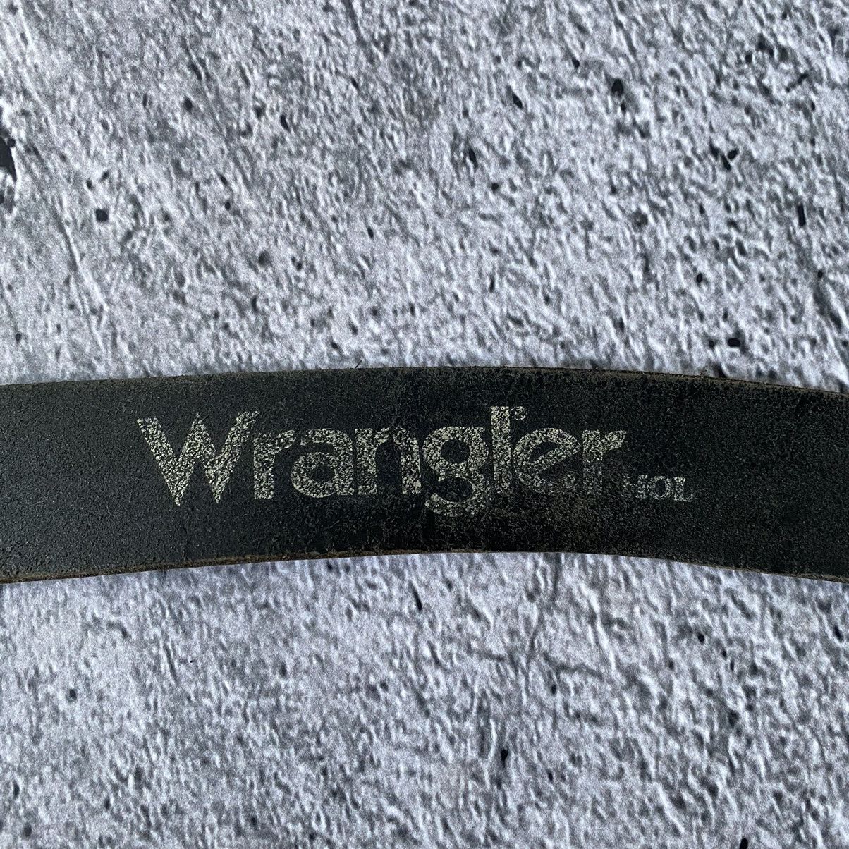 Leather × Vintage × Wrangler Vintage black leather belt Wrangler Size ONE SIZE - 6 Thumbnail