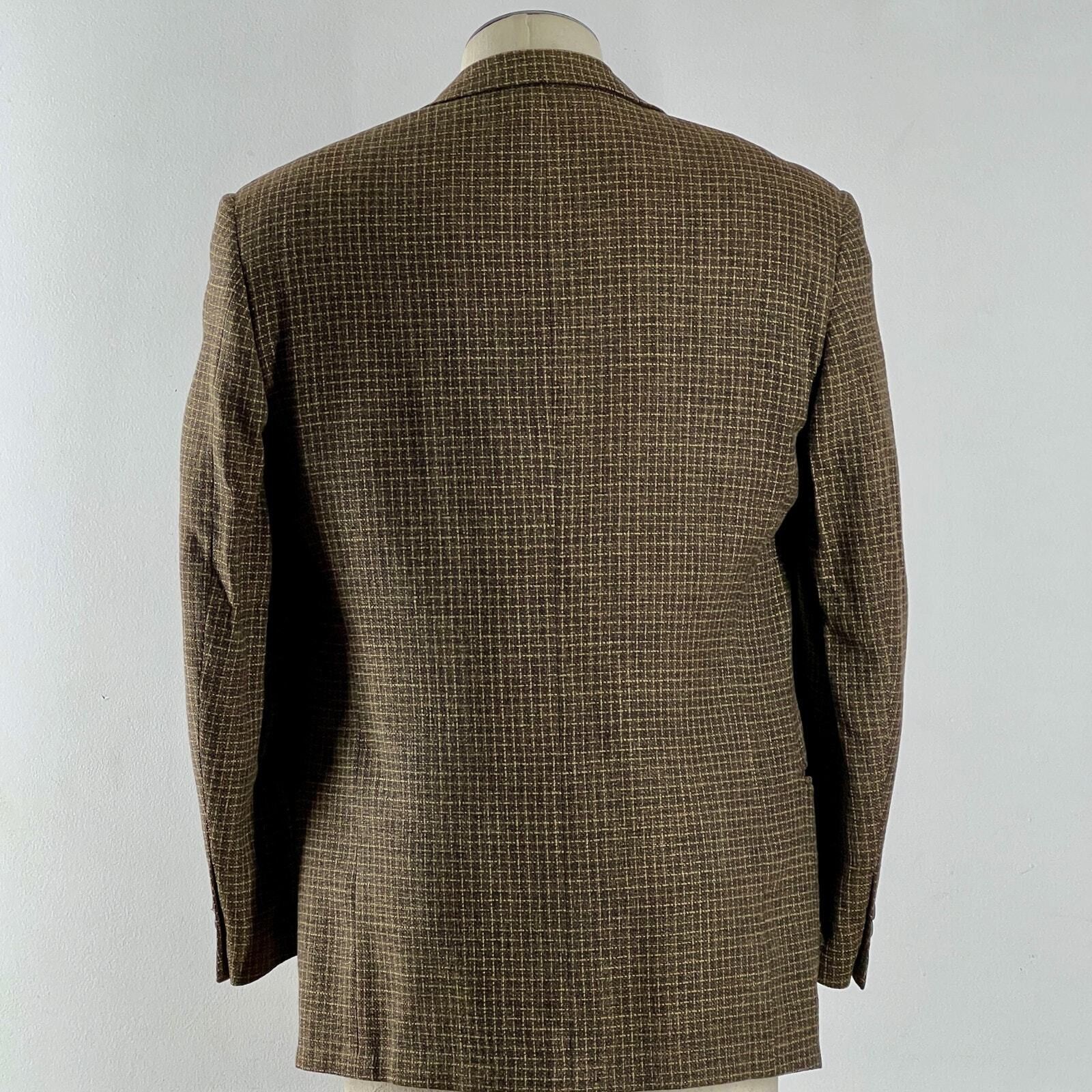 Ermenegildo Zegna Ermenegildo Zegna Blazer Brown Wool Linen Coat Jacket Sz 40R Size 40R - 2 Thumbnail