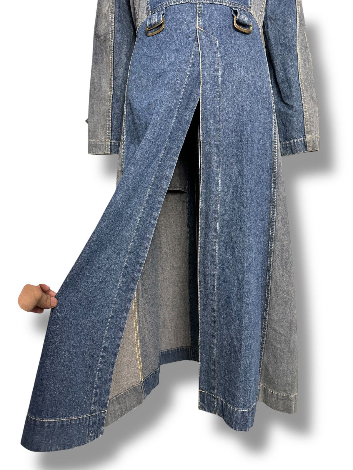 Hysteric Glamour Hysteric Glamour Denim Trench Coat Jumpsuit Size ONE SIZE - 5 Thumbnail