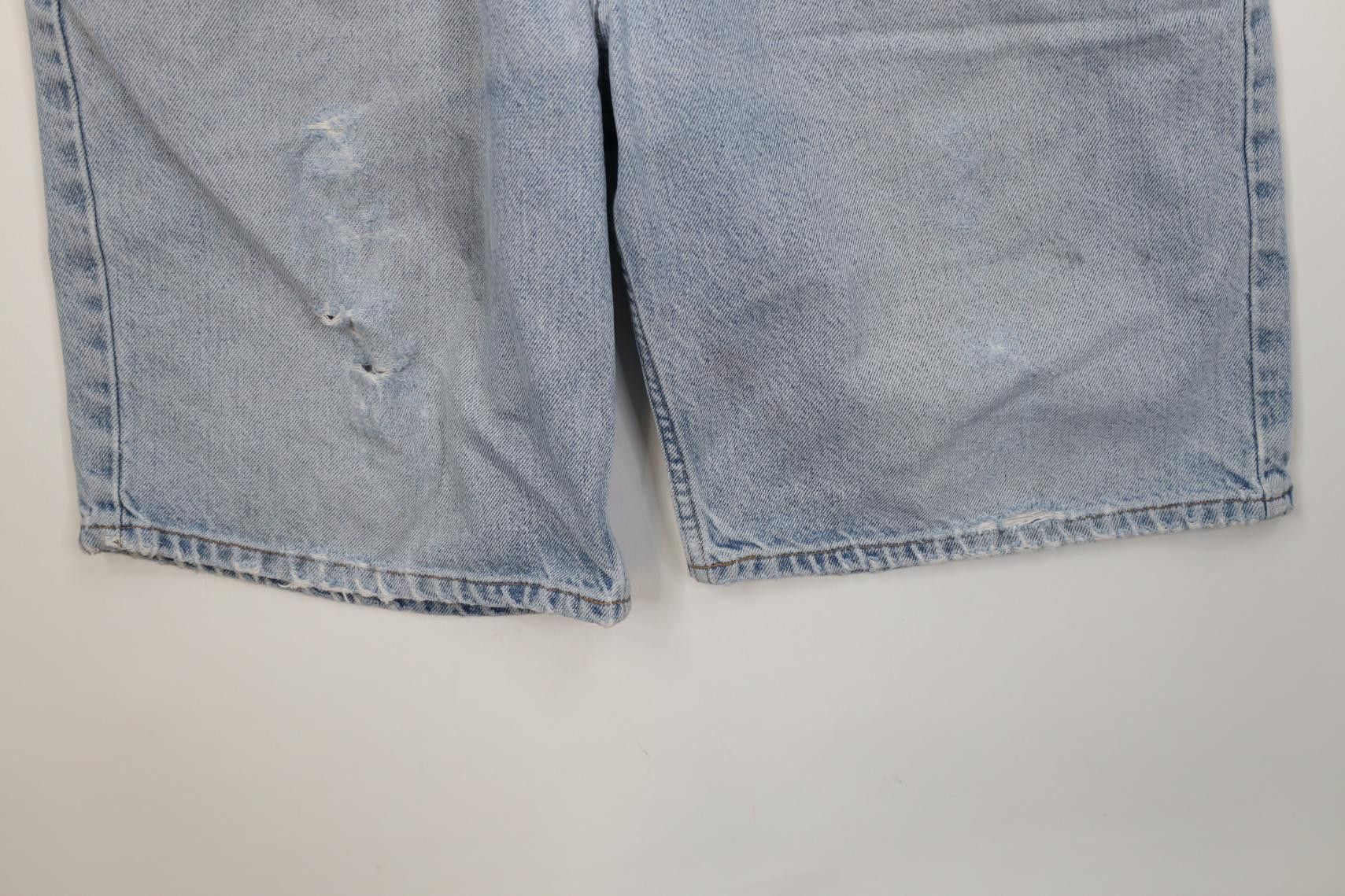 Tommy Hilfiger Vintage 90s Tommy Hilfiger Spell Out Baggy Denim Jean Shorts Size US 34 / EU 50 - 4 Thumbnail