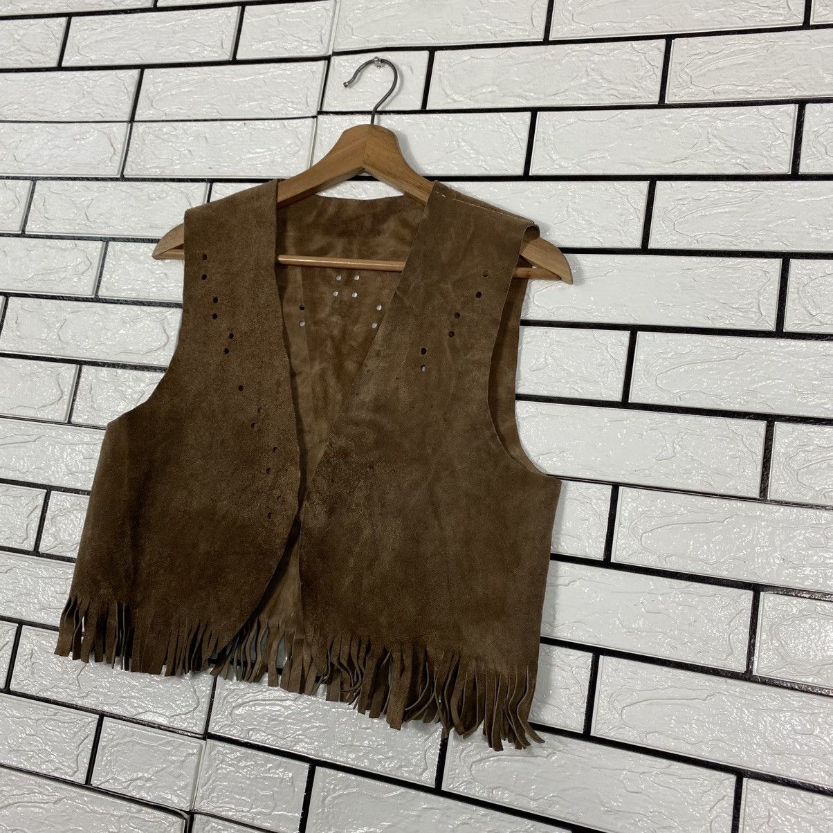 Japanese Brand Vintage Genuine Leather Vest Jacket Western Design Size US M / EU 48-50 / 2 - 3 Thumbnail