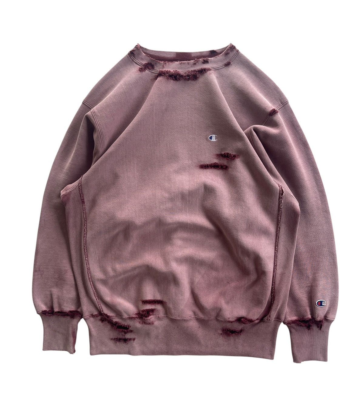 Vintage Vintage Distressed Sunfaded Reverse Weave Sweater Size US XL / EU 56 / 4 - 1 Thumbnail