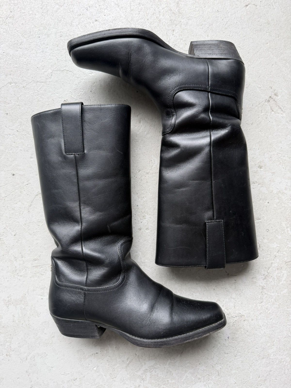 Chanel Chanel Interlocking CC Logo Black Leather Boots Size US 9.5 / IT 39.5 - 1 Thumbnail