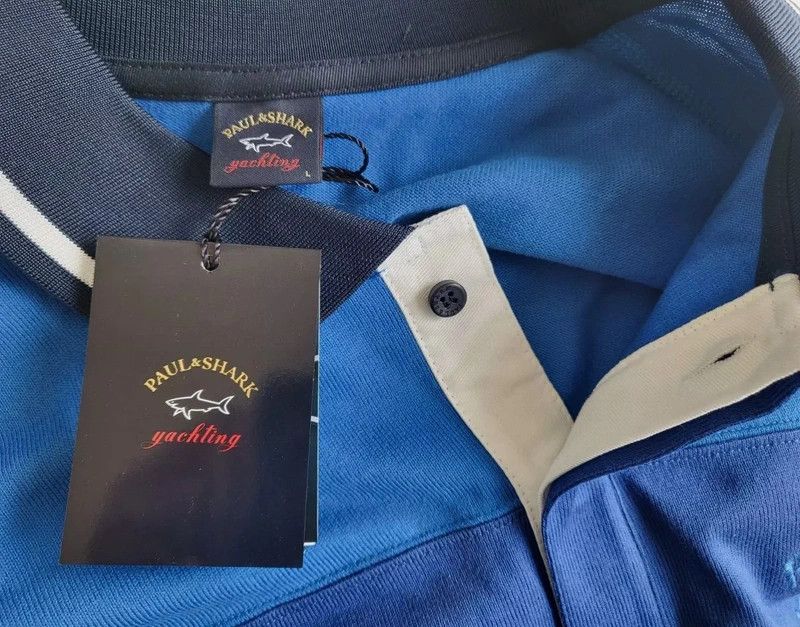 Paul & Shark RRP320€ PAUL&SHARK sz L Polo Yachting Long Sleeves Striped Size US L / EU 52-54 / 3 - 3 Thumbnail