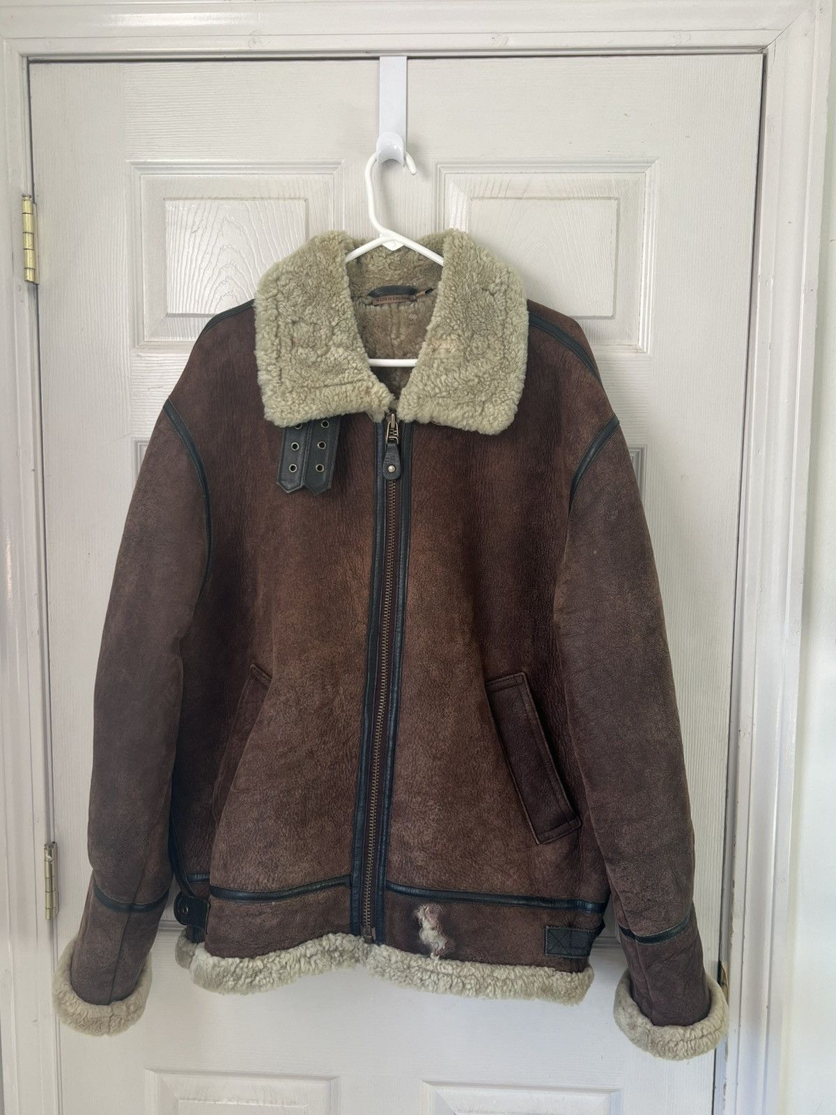 Vintage VINTAGE Shearling Pilot Jacket Size US L / EU 52-54 / 3 - 1 Thumbnail