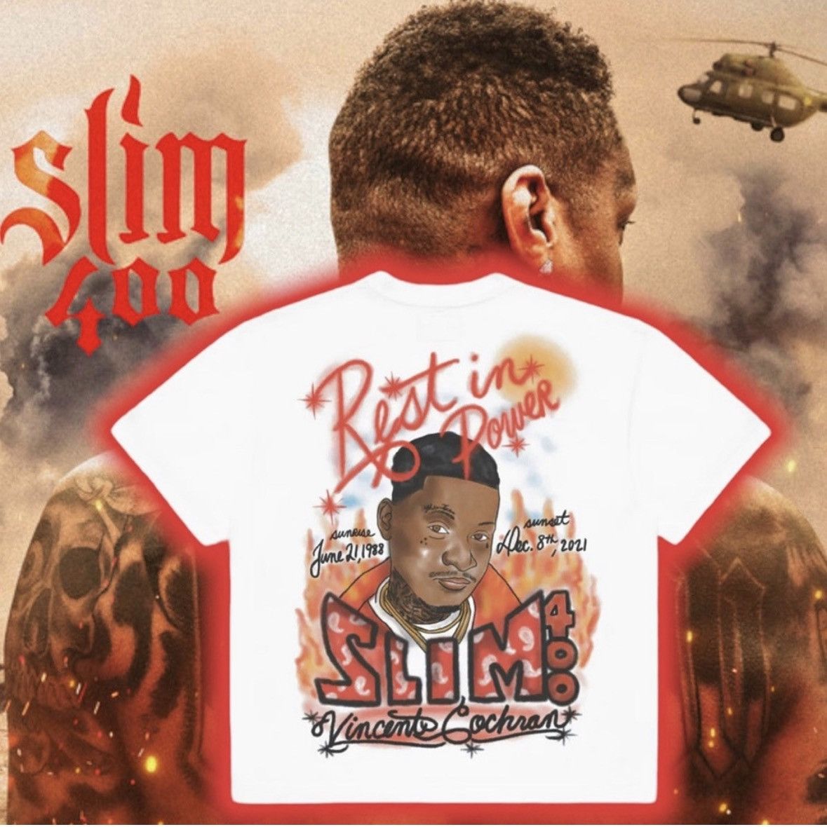 4HUNNID 🆕 SLiM 400 🕊️ MeMoRiaL TeE 👕 YG 👌🏾👐🏾 4HuNNiT Size US M / EU 48-50 / 2 - 1 Thumbnail