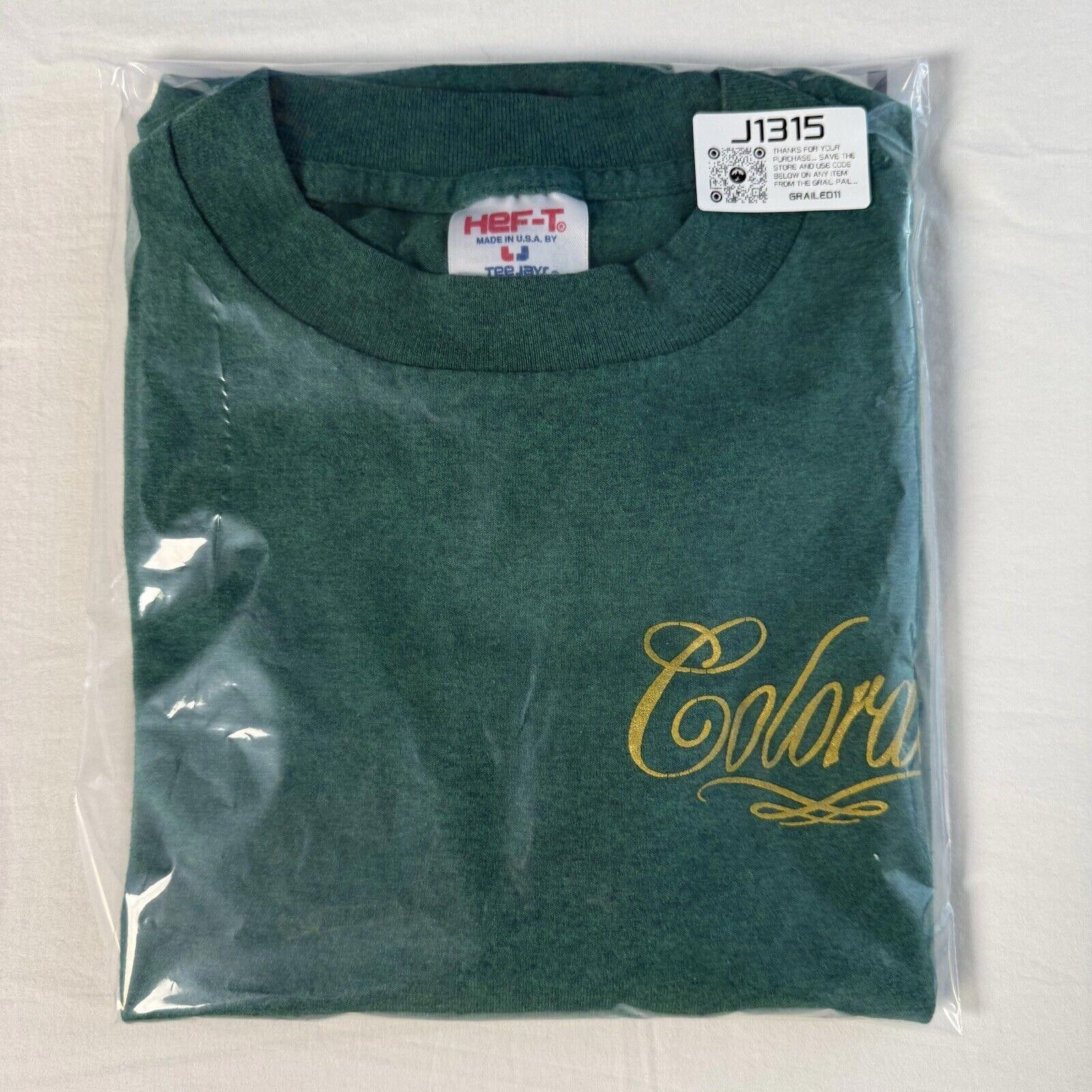 Designer Vtg Single Stitch Colorado T-Shirt Green 90s HEF-T Size L Size US L / EU 52-54 / 3 - 9 Thumbnail