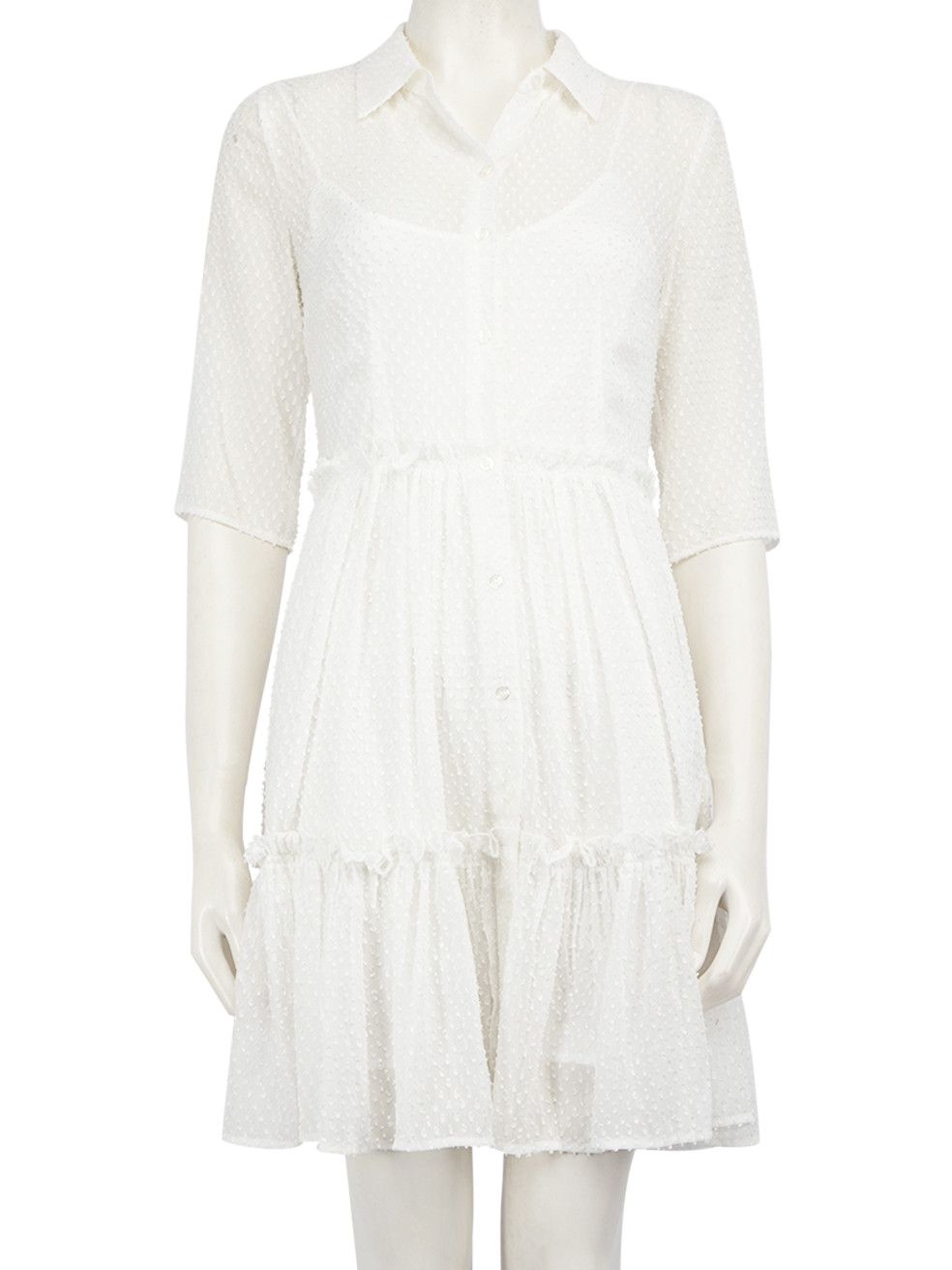 Other White Knee Length Tiered Dress Size S / US 4 / IT 40 - 1 Thumbnail