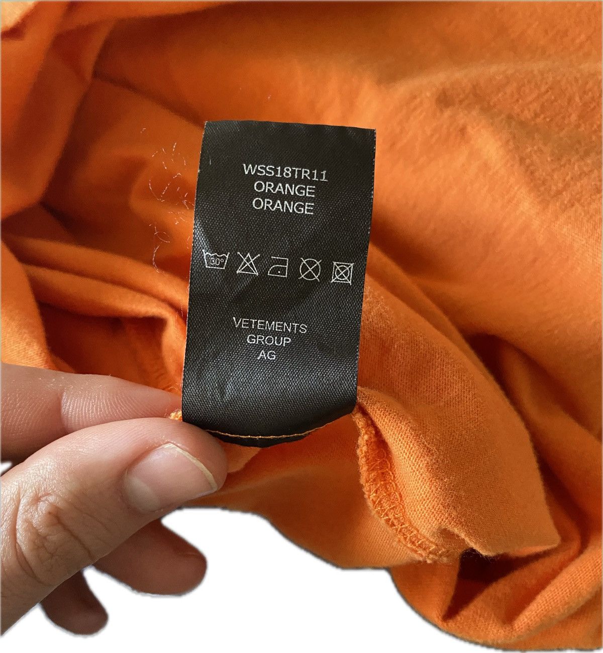 Vetements Matterhorn Orange Cotton T-shirt Hoodie