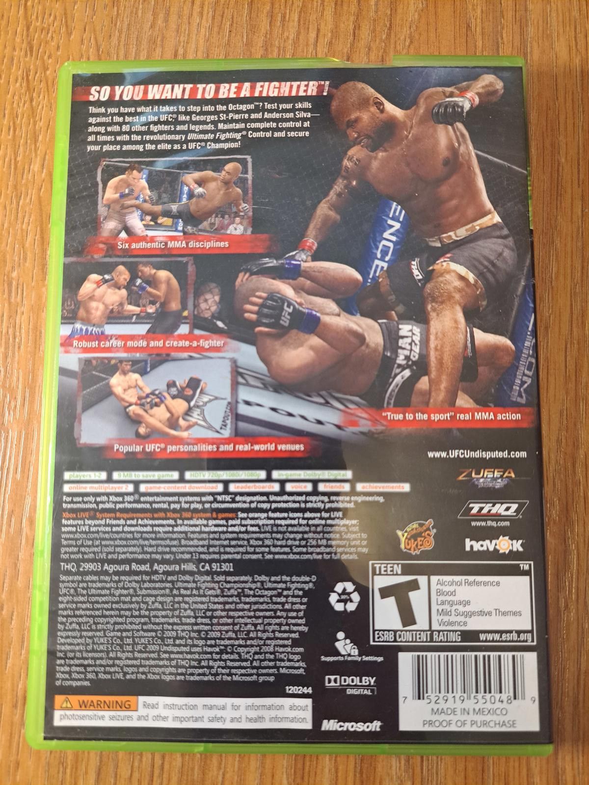 Other UFC Undisputed 2009 Xbox 360 Video Game Size ONE SIZE - 2 Thumbnail