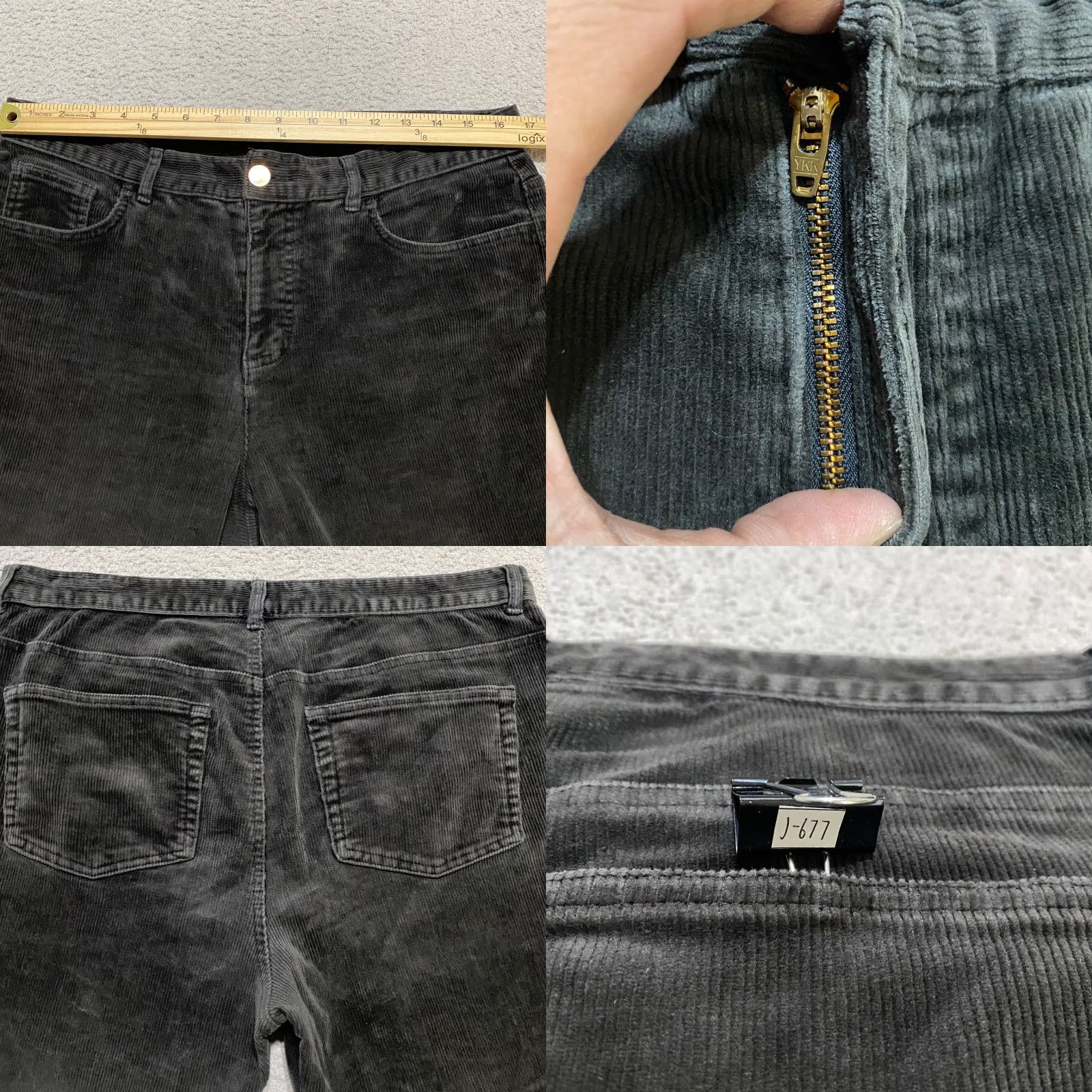 Chaps Chaps Jeans 12P Petite Gray Corduroy Straight Mid Rise 5-Pocket Design Womens Bagged? Size 34" / US 12 / IT 48 - 8 Thumbnail