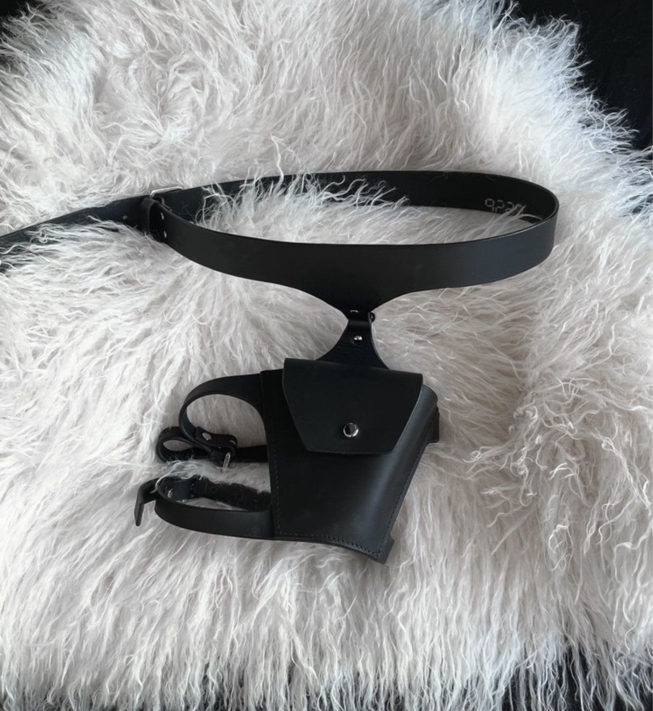 Other Fleet Ilya black leather pocket suspender harness bag Size ONE SIZE - 3 Thumbnail