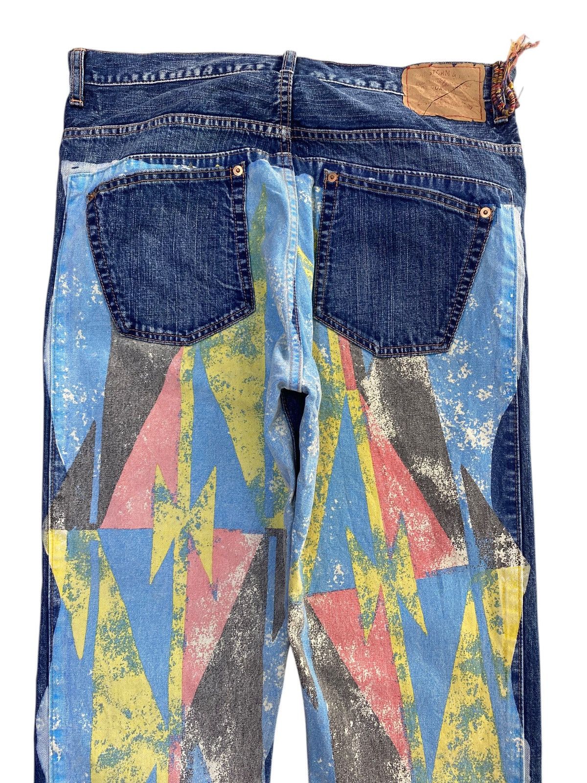 Other Japanese Brand Back Graphic Print Style Baggy Jeans Size US 32 / EU 48 - 4 Thumbnail
