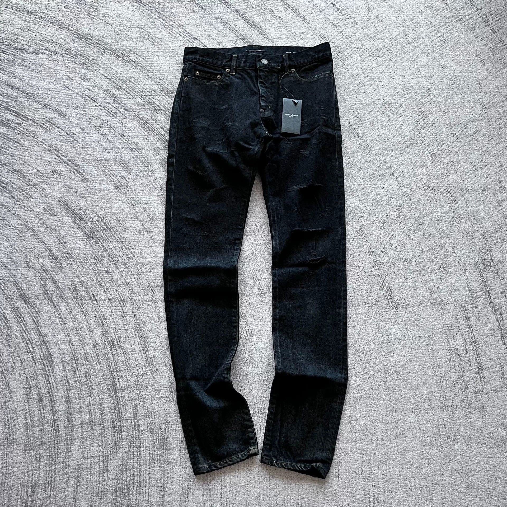 Saint Laurent Paris Saint Laurent Paris Distressed Jeans Size US 30 / EU 46 - 1 Thumbnail