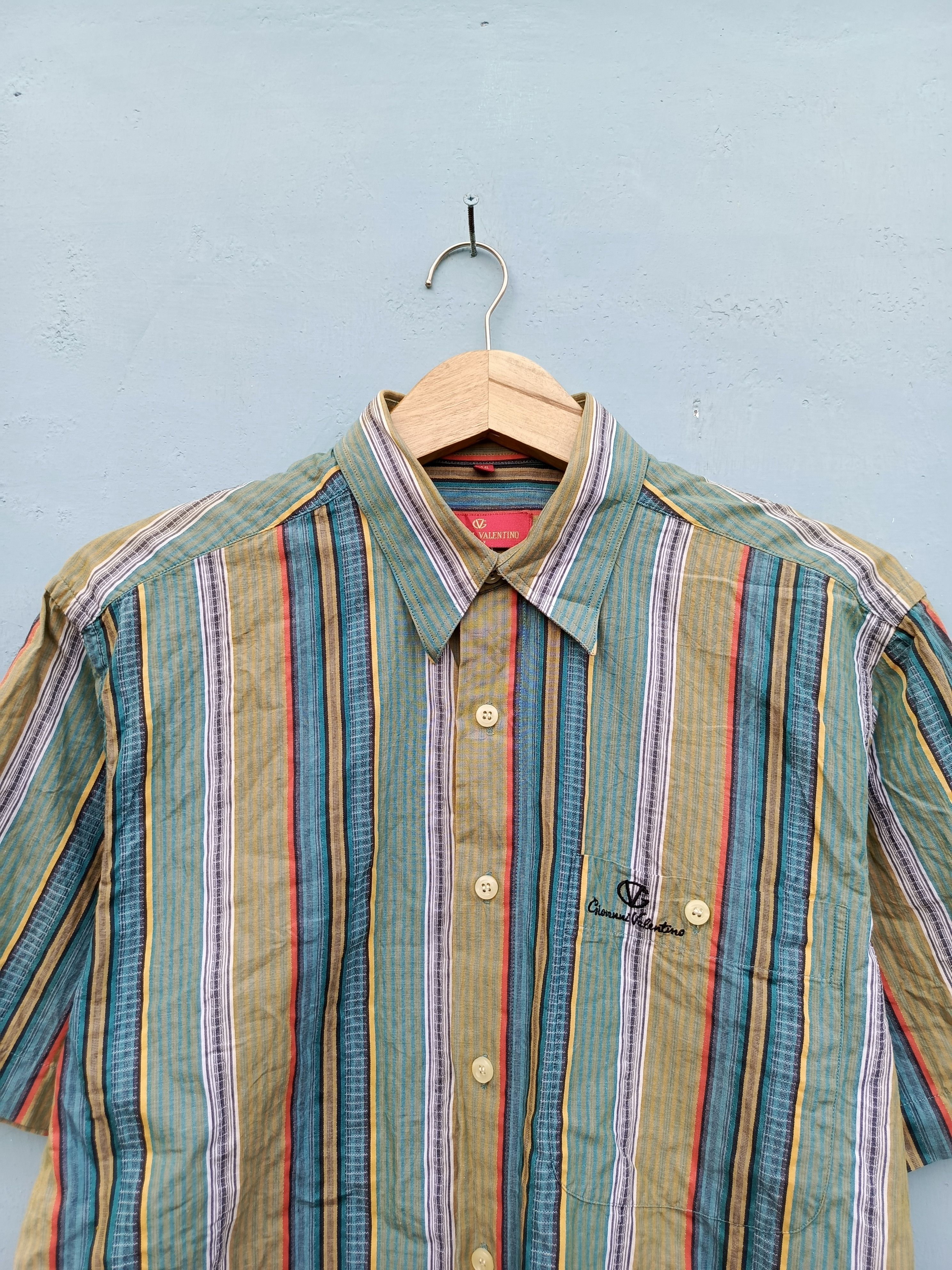 Giovanni Valentino Giovanni valentino stripe multicolor shirt Size US M / EU 48-50 / 2 - 2 Thumbnail