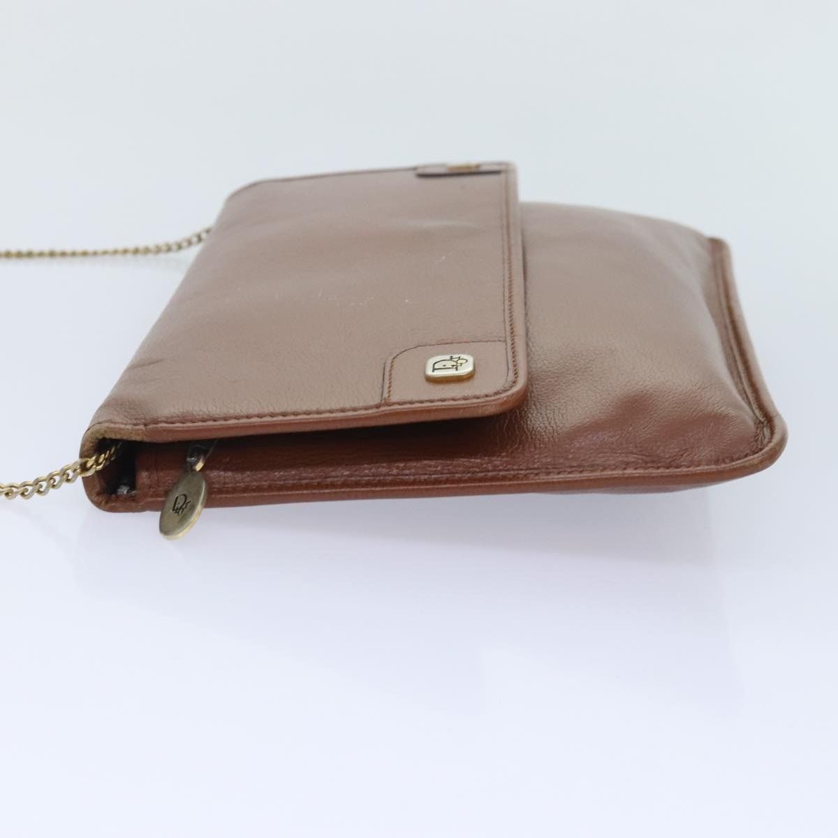 Dior DIOR Chain Shoulder Bag Leather Brown Size ONE SIZE - 4 Thumbnail