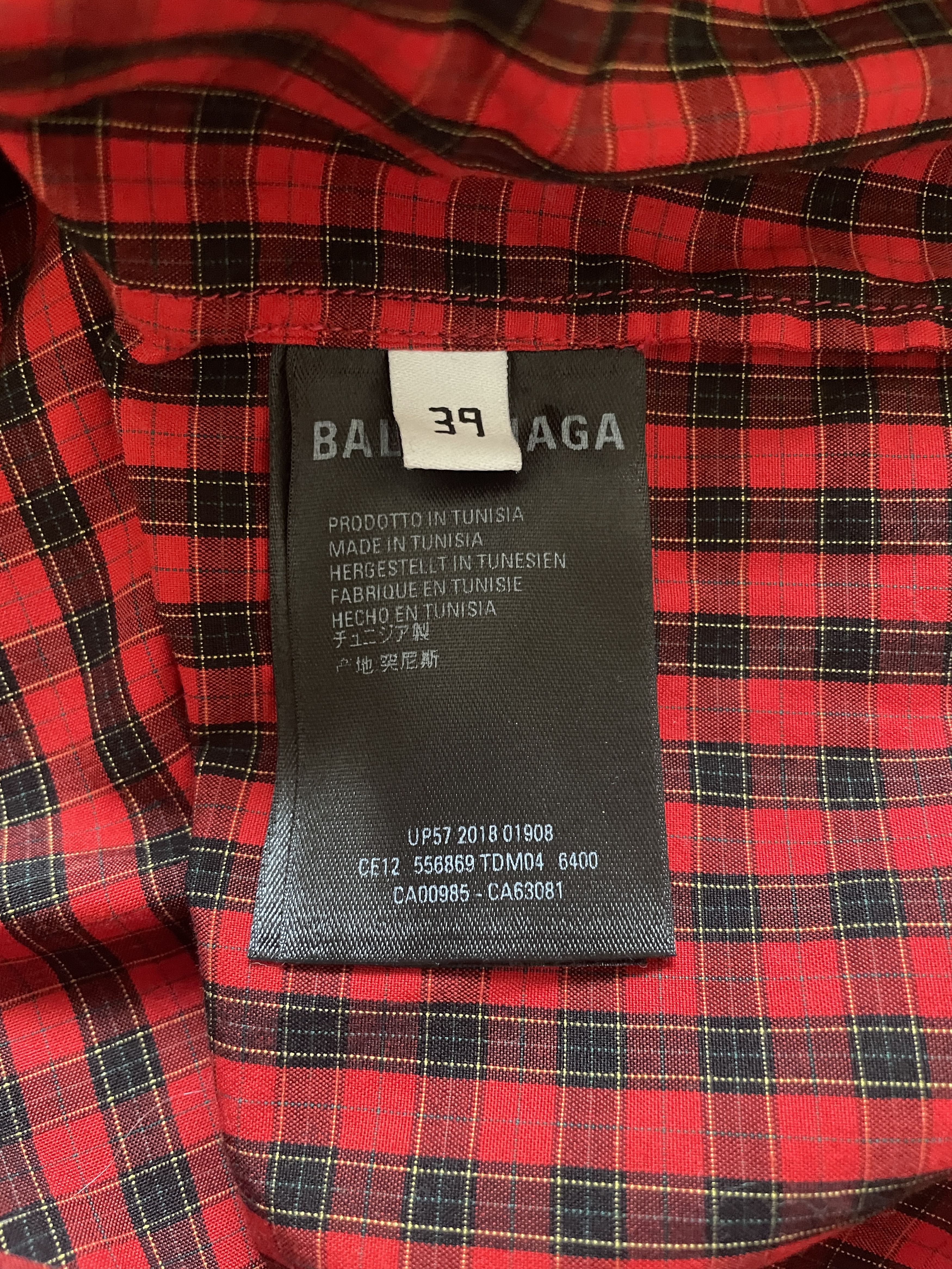 Balenciaga Balenciaga - Raw Hem Short Sleeve Cotton Poplin Shirt Size US L / EU 52-54 / 3 - 8 Thumbnail