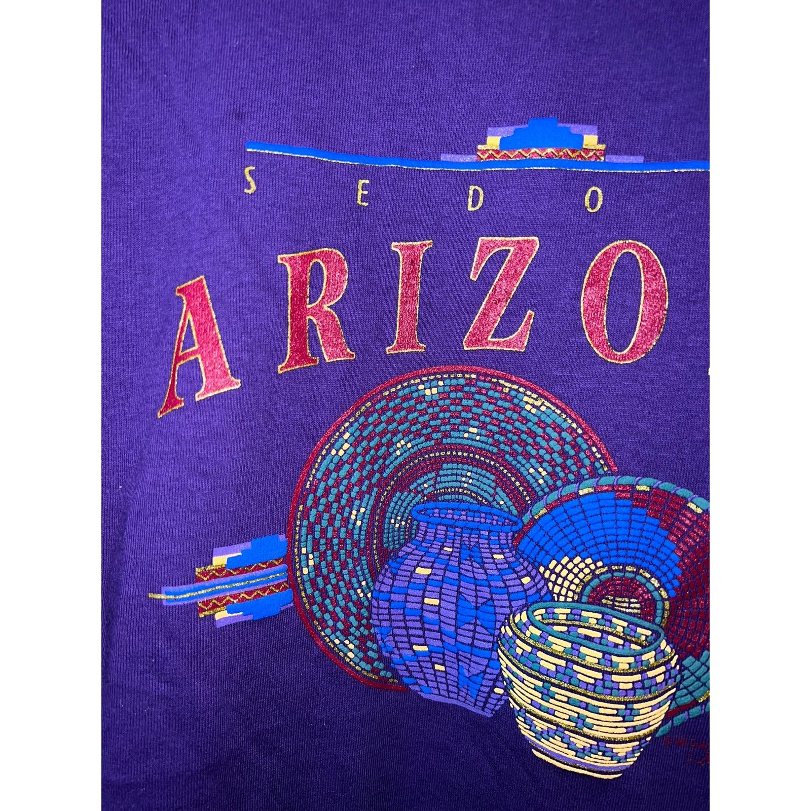 Jerzees Vintage Sedona Native American Shirt Arizona Tee VTG 90s L Size US L / EU 52-54 / 3 - 3 Thumbnail